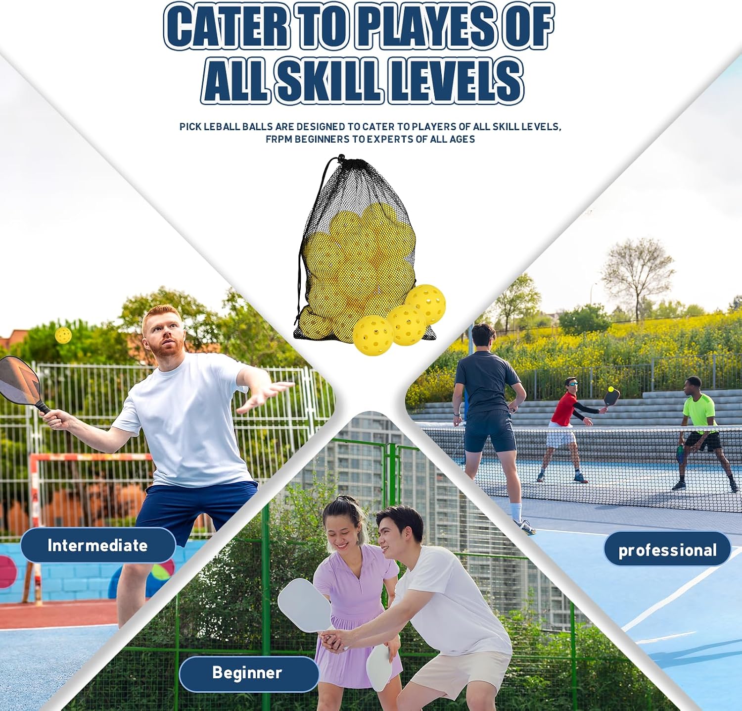 PICKLETECH Pickleball Balls 20Pack|40Pack, 40 Holes USAPA Approved Pickleball Balls with Mesh Bag, Perfectly Balanced, High Bounce True Flight, Outdoor Pickleball Balls for Tournament Play - Image 6
