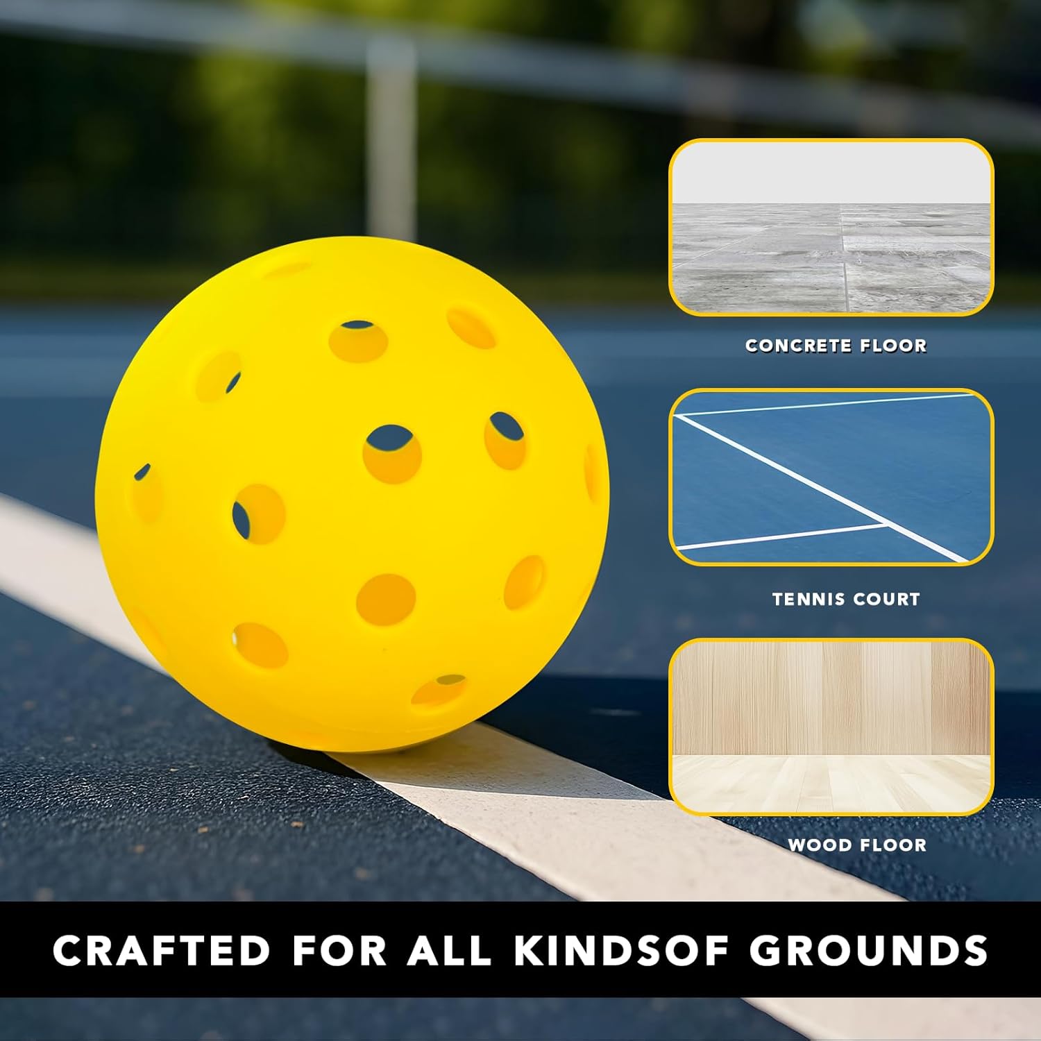 PICKLETECH Pickleball Balls 20Pack|40Pack, 40 Holes USAPA Approved Pickleball Balls with Mesh Bag, Perfectly Balanced, High Bounce True Flight, Outdoor Pickleball Balls for Tournament Play - Image 4