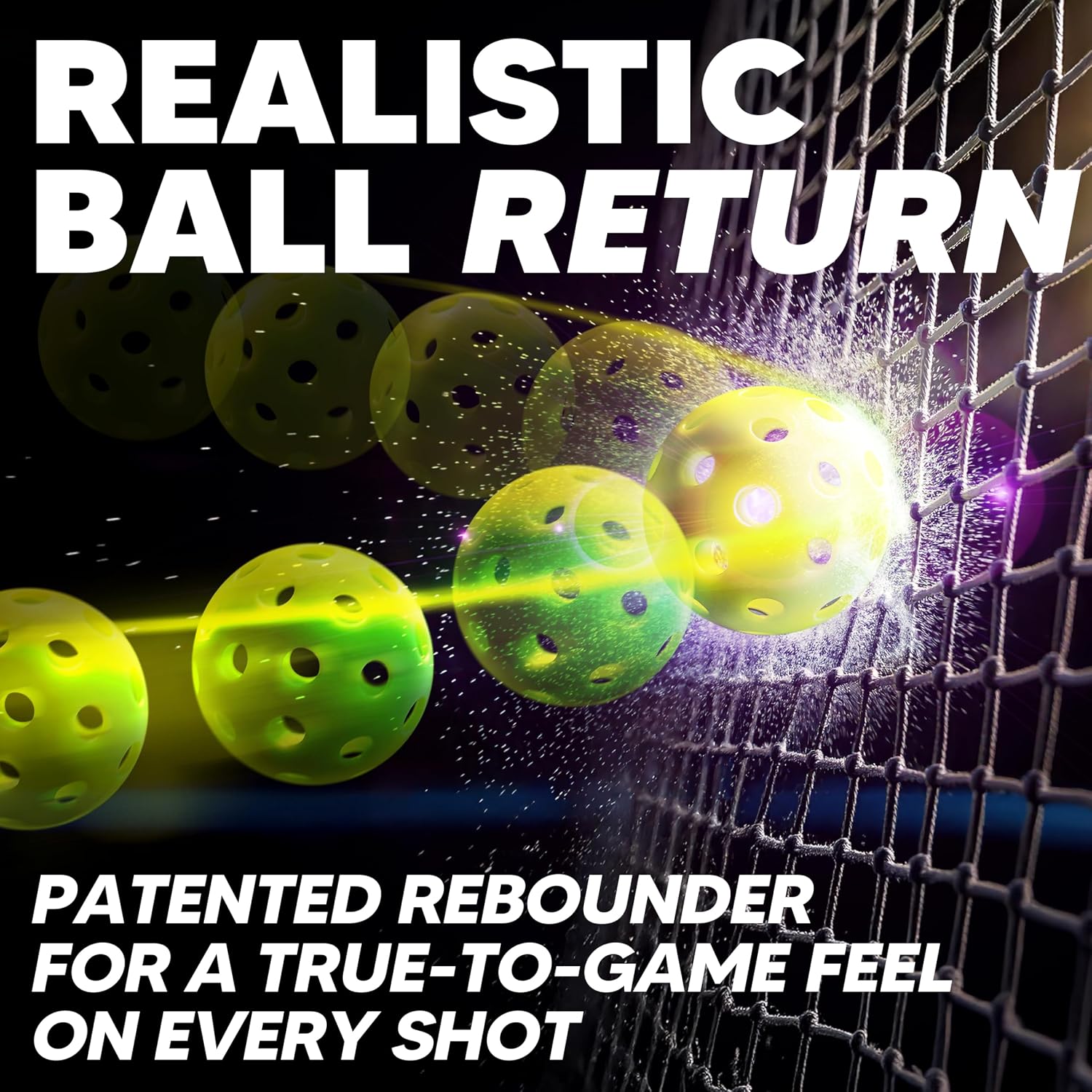 Pickleball Rebounder Training Aid: Adjustable Angles, Easy Setup & Storage - Improve Your Forehand, Backhand, Dink, and Volley Accuracy, & Develop Your Kitchen Game - Image 3