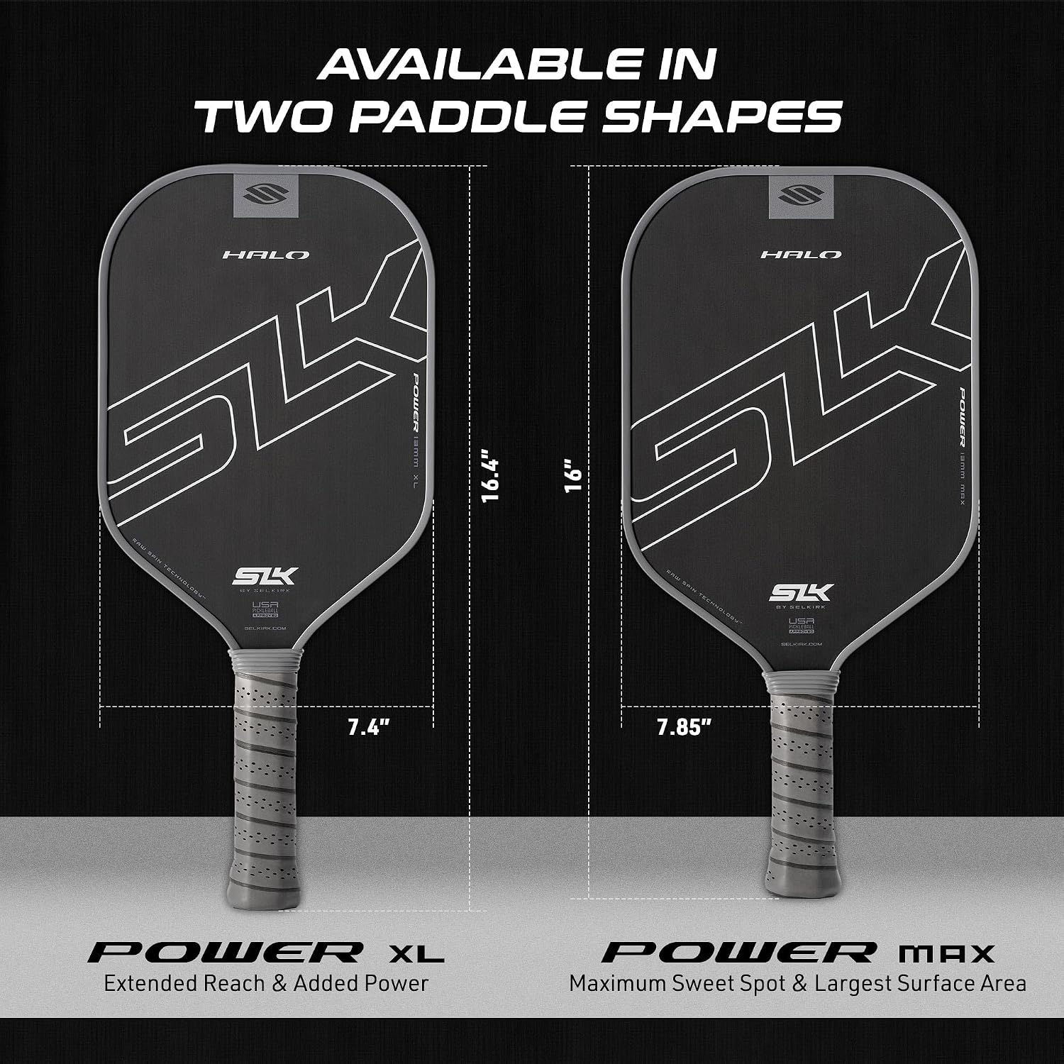 Selkirk Sport SLK Halo Pickleball Paddle | Raw Carbon Fiber Power, Pro or Control Paddles | A pickleball racket with an expanded sweet spot for every skill level, in Power, Pro, or Control styles - Image 7