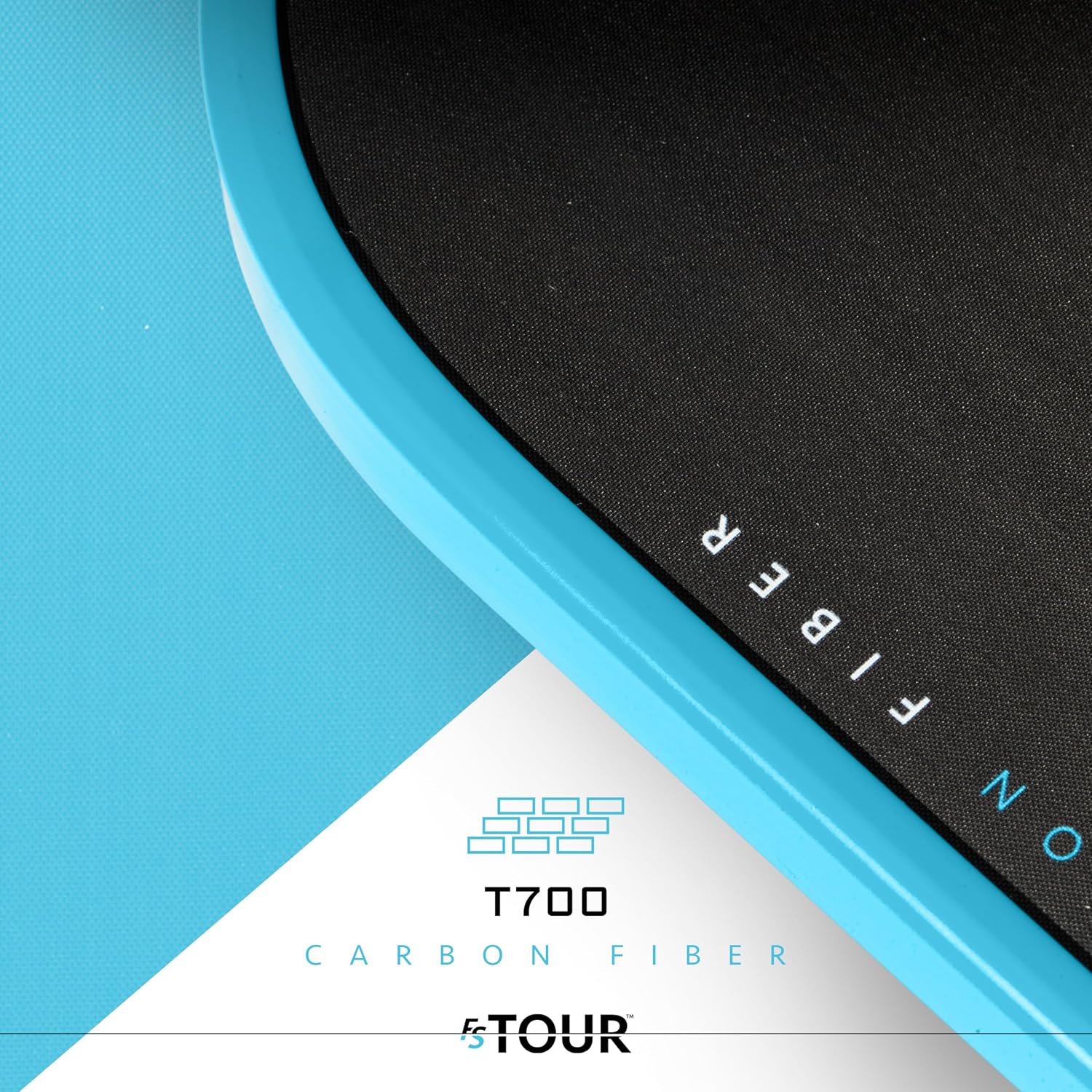 Franklin Sports Pro Pickleball Paddles - FS Tour Series Raw Carbon Fiber T700 - USA Pickleball Approved - Unibody Epoxy Resin Injected Edge - Dynasty + Tempo - 14mm/16mm Core - Gray, Blue + Pink - Image 5