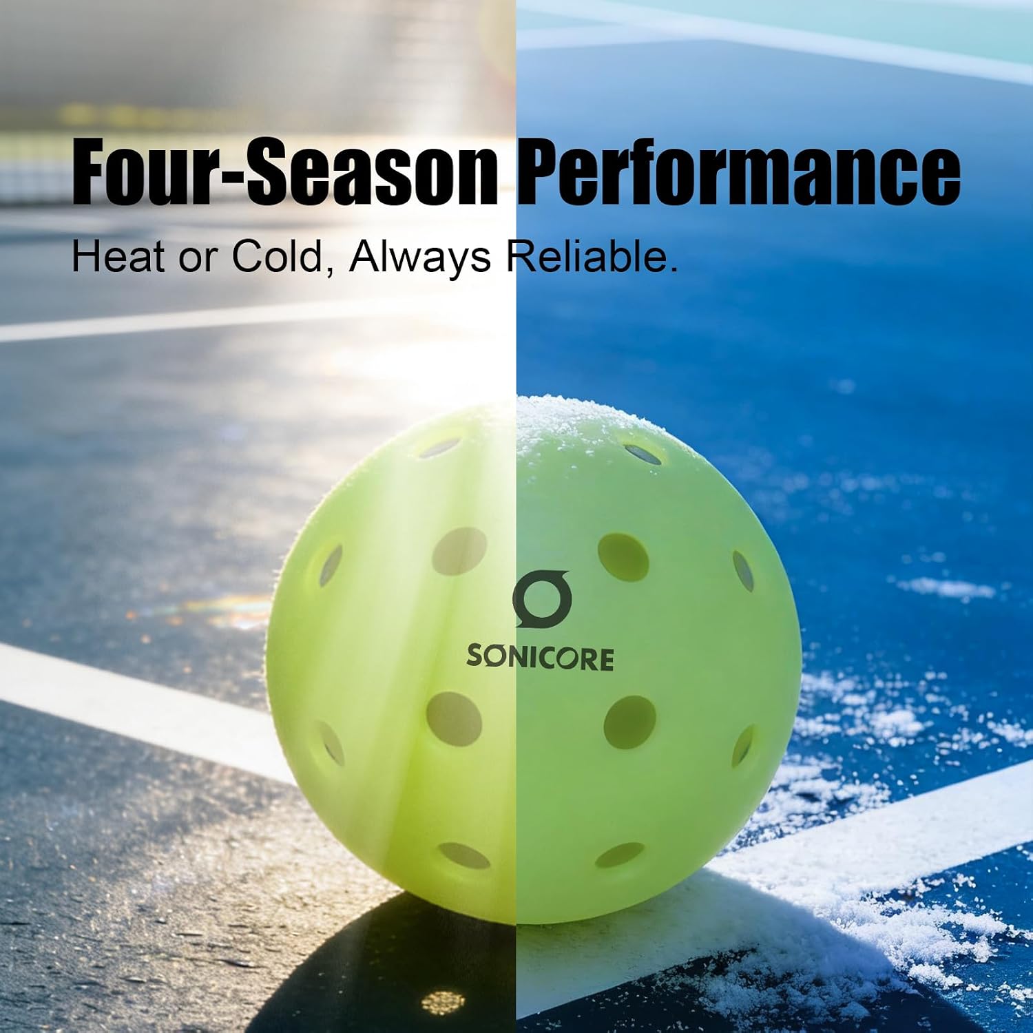 SONICORE Premium Outdoor Pickleball Balls, 4/12 Pack, Extreme Durability, One-Piece Mold, Tournament-Ready Level, 40-Hole Precision Drilled, Crack-Resistant, Seamless - Image 4