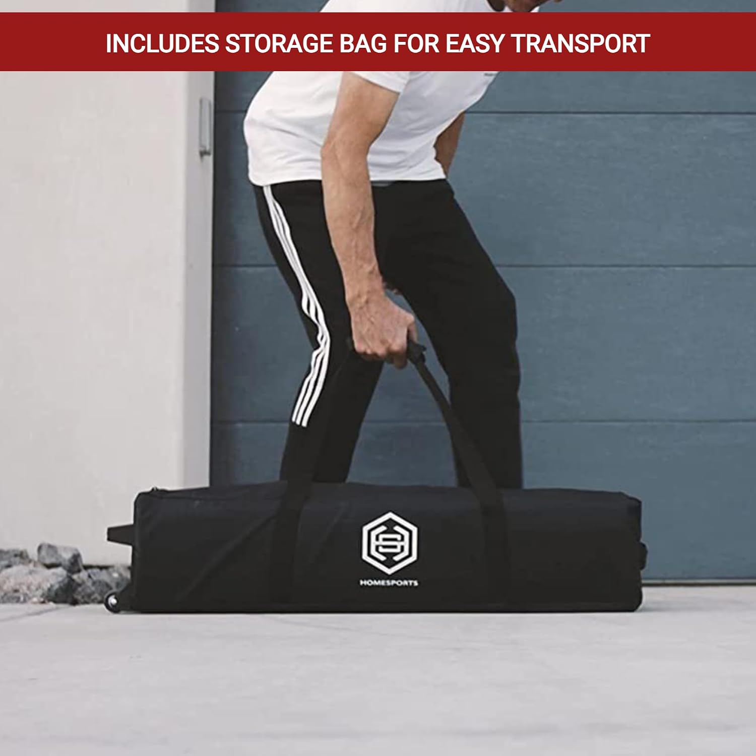 Dominator Standard Portable Pickleball Net - Indoor/Outdoor Regulation Pickleball Net - USAPA Compliant Pickleball Net on Wheels - System Includes Rolling Storage Bag & Locking Wheels - Image 5