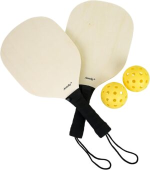 Aoneky Wood Pickleball Paddle Set f...