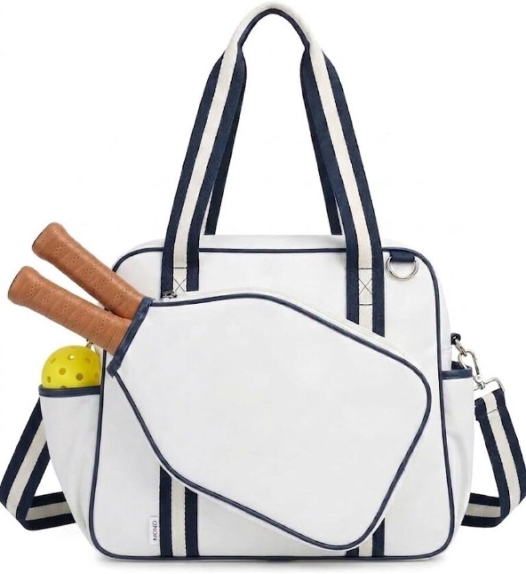 Pickleball Tote Bag with Paddle Poc...