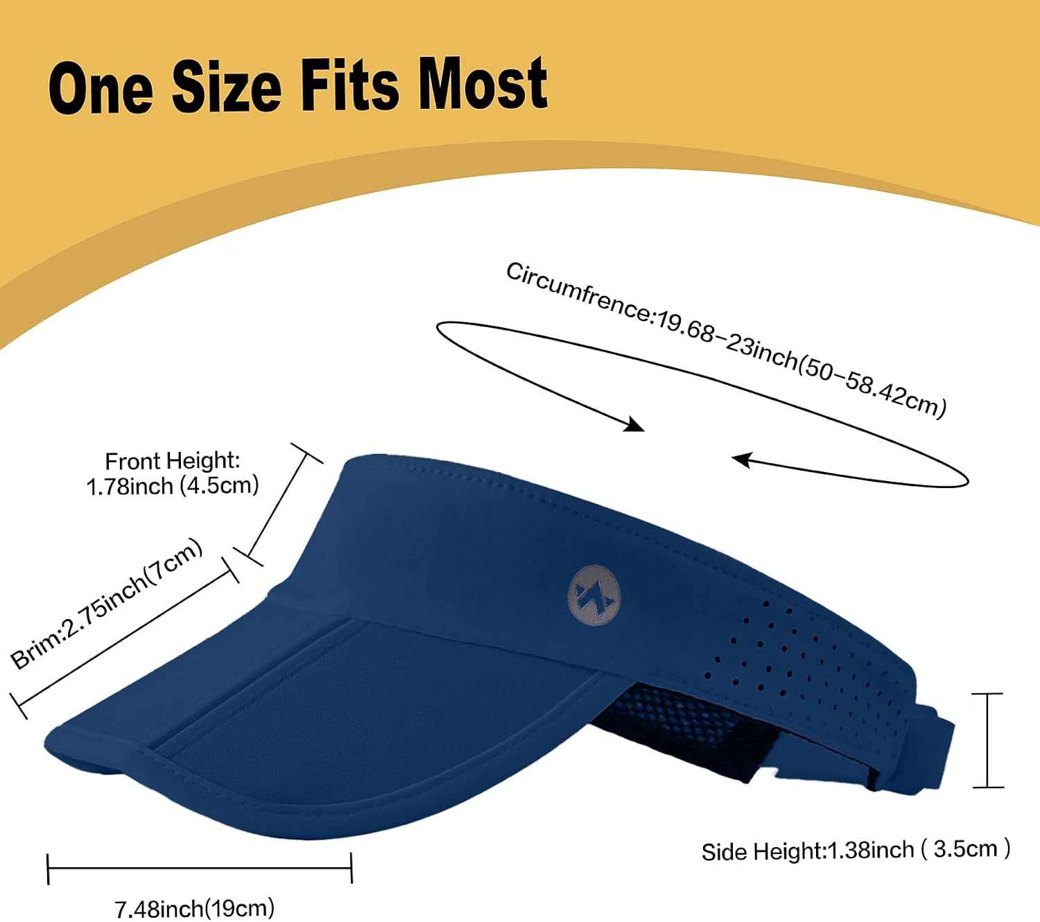 WANDER Sports Sun Visor Hat Mesh Foldable Brim for Men Women Running | Dual-Side Mesh,Sweat-Blocking Headband,3-Panel Foldable Brim Fits Pocket,Velcro Adjustable,Great For Golf,Tennis,Pickleball - Image 3