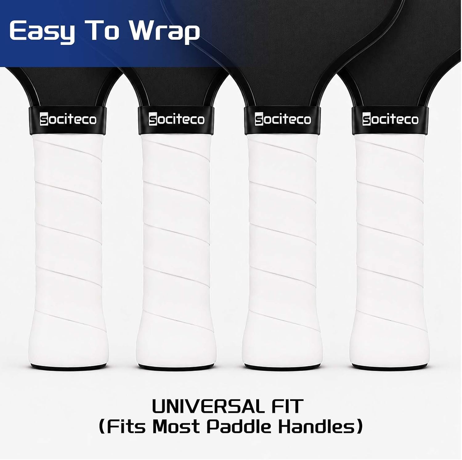 SOCITECO Pickleball Overgrip, Tacky Pickleball Grip Tape for Paddle | Anti-Sweat Pickleball Paddle Grip Tape, Non-Slip Pickleball Handle Wrap for Sweaty Hands, Secure Grip & Consistent Control - Image 4