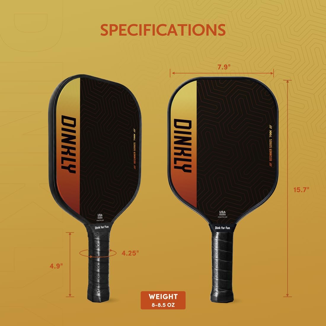 Pickleball Paddles Set of 2/4, USAPA Approved Pickleball Rackets | Graphite or Fiberglass, 2/4 Rackets, 4 Balls and 1 Portable Carry Bag, Aesthetic Pickle Ball Set for Men Women Beginner - Image 7