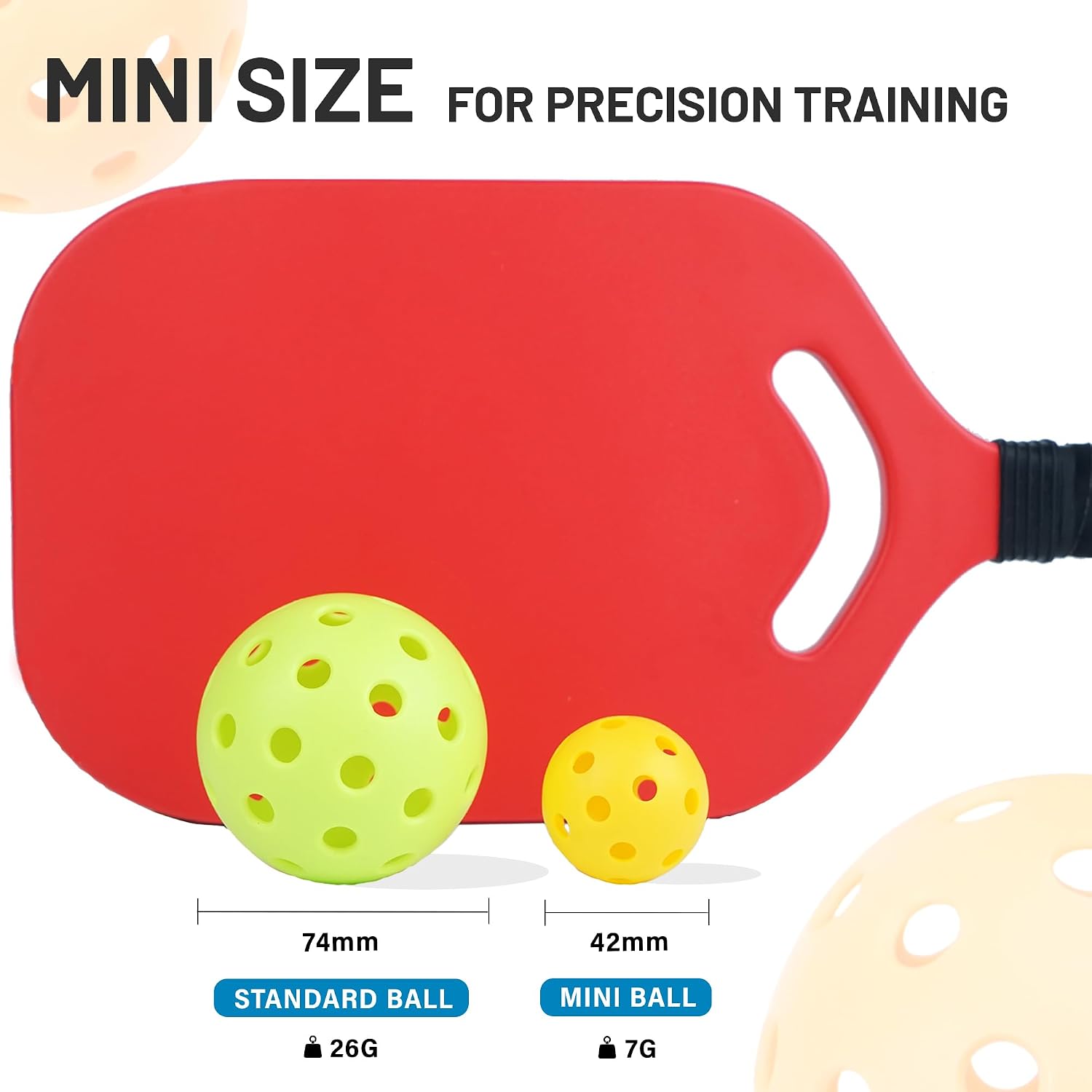 Westant 42MM Mini Pickleball Balls, 9-Pack Silent Pickle Ball for Indoor and Outdoor Use, Practice Tool for Training and Warm-Ups, Ideal Pickleball Gift for Women and All Lovers - Image 2