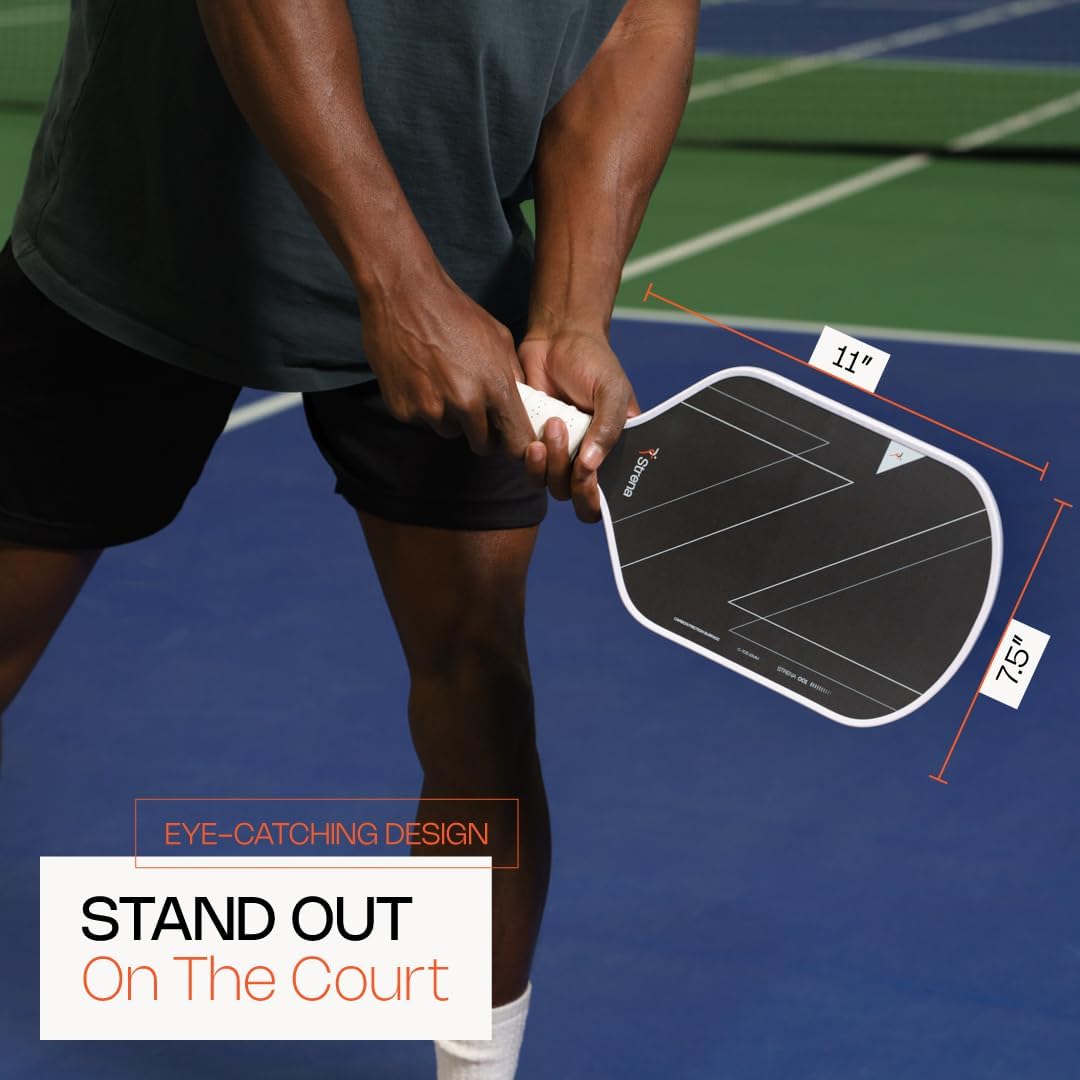 Strena T700 Carbon Fiber Pickleball Paddle – Lightweight Pickleball Racquet for Control, Power & Spin – High-Performance Textured Face with Honeycomb Core & Comfort Grip – USAPA Standard - Image 6