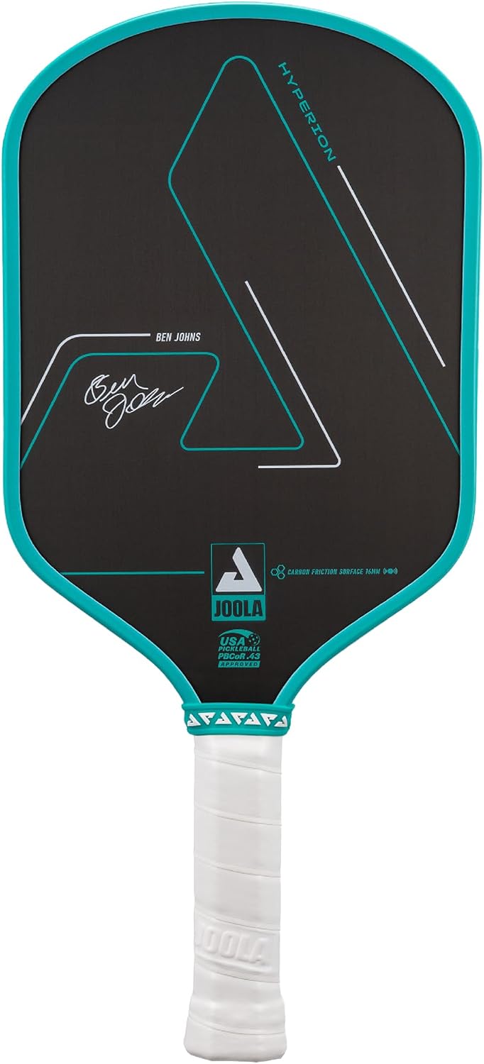 JOOLA Ben Johns Hyperion CFS Pickleball Paddle – Carbon Surface with High Grit & Spin, Elongated Handle, USAPA Approved Ben Johns Paddle