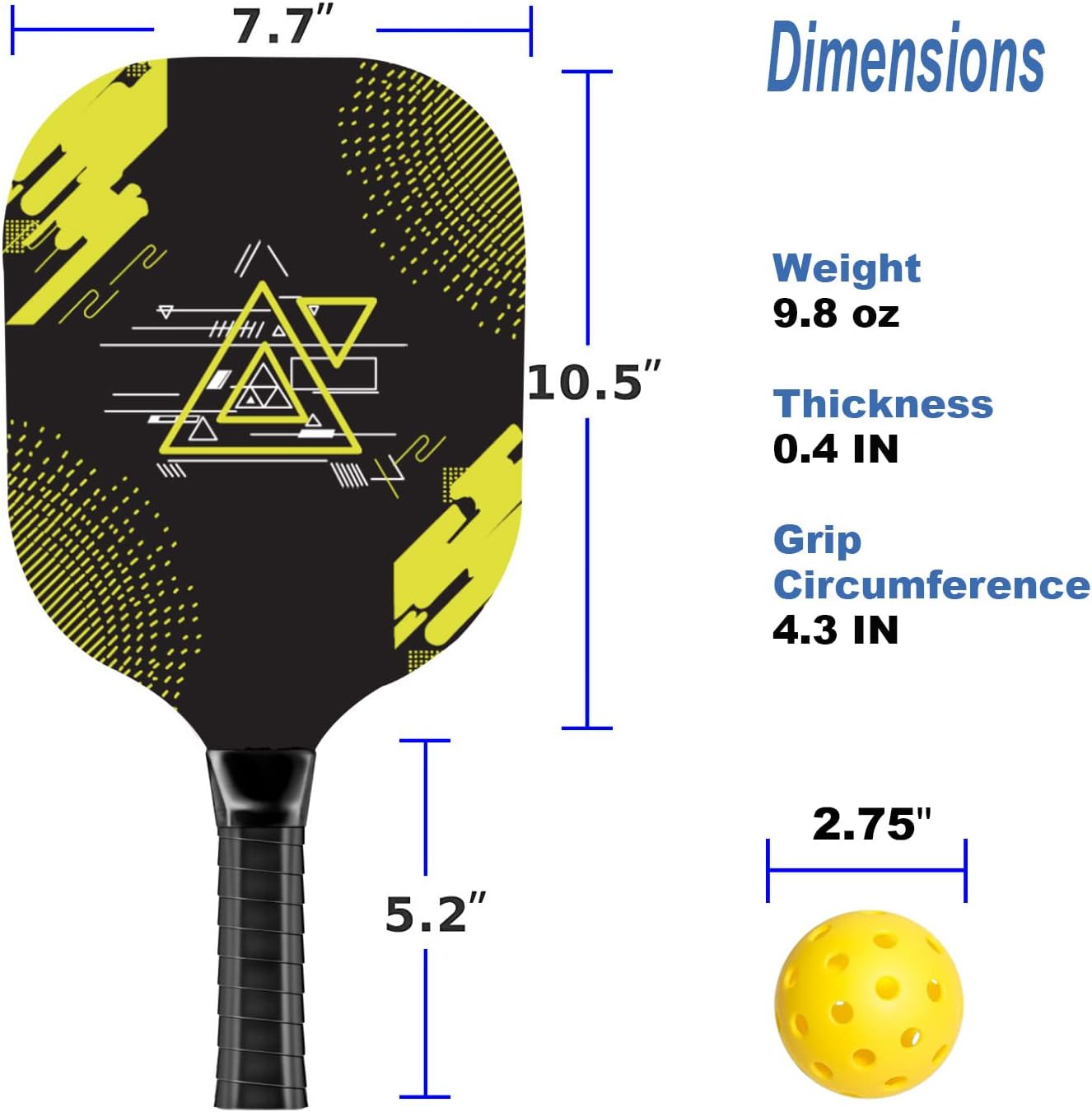 Pickleball Set with 4 Premium Wood Paddles, Cushion Comfort Grip, 4 Cooling Towels, 4 Pickleball Balls & Carry Bag, Pickle Ball Paddle for Men Women - Image 4