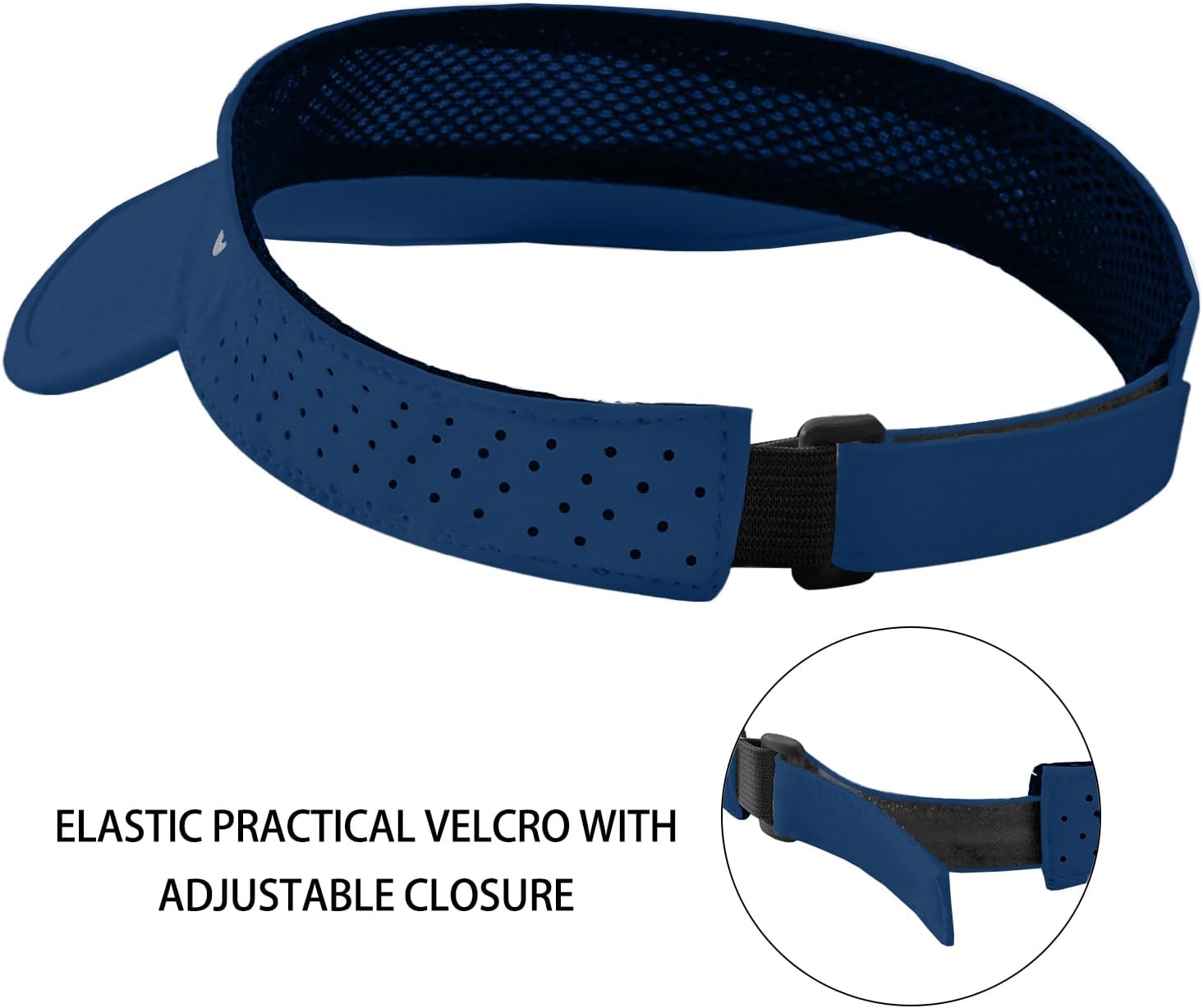 WANDER Sports Sun Visor Hat Mesh Foldable Brim for Men Women Running | Dual-Side Mesh,Sweat-Blocking Headband,3-Panel Foldable Brim Fits Pocket,Velcro Adjustable,Great For Golf,Tennis,Pickleball - Image 4