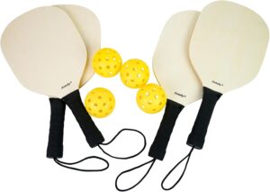 Aoneky Wood Pickleball Paddle Set f...