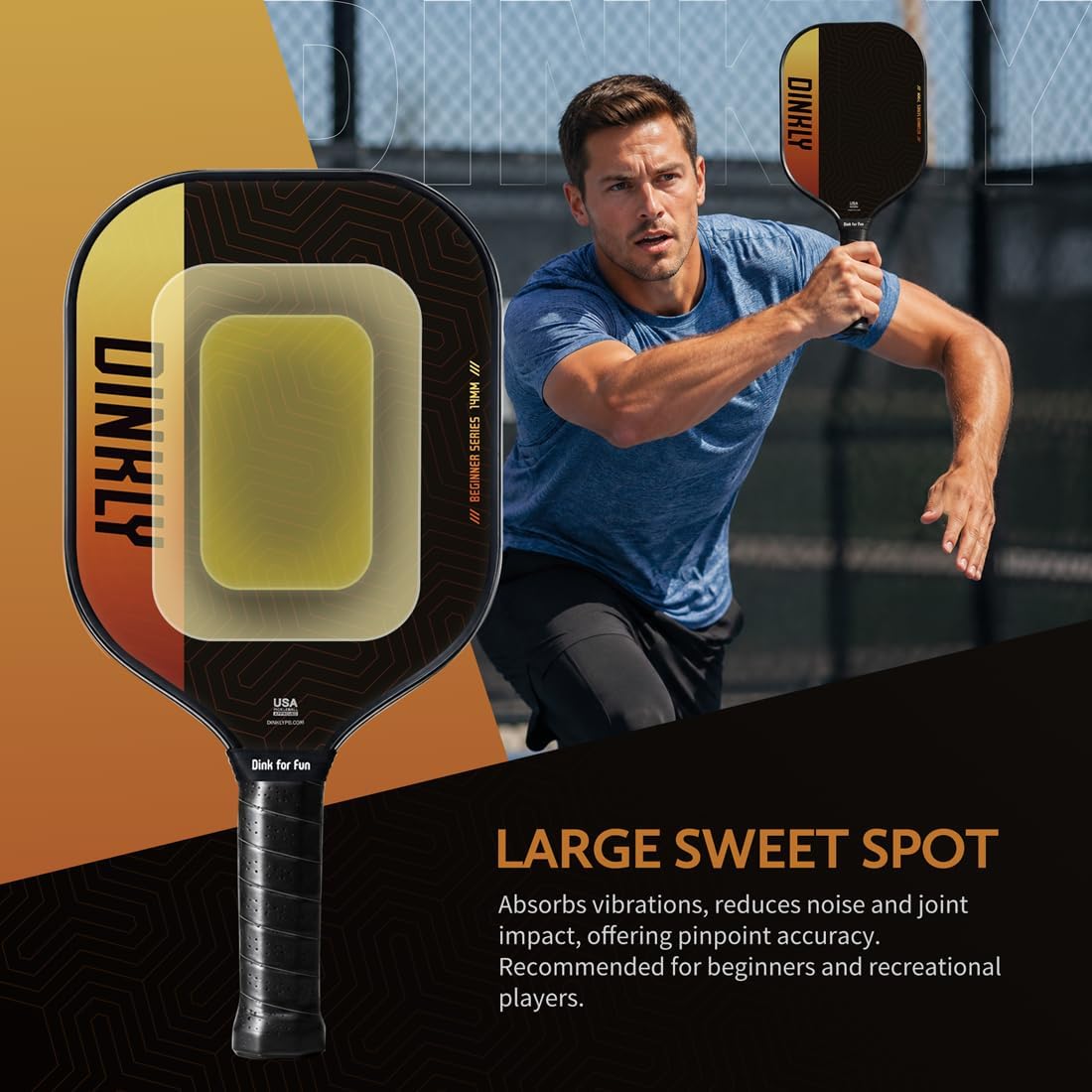 Pickleball Paddles Set of 2/4, USAPA Approved Pickleball Rackets | Graphite or Fiberglass, 2/4 Rackets, 4 Balls and 1 Portable Carry Bag, Aesthetic Pickle Ball Set for Men Women Beginner - Image 2