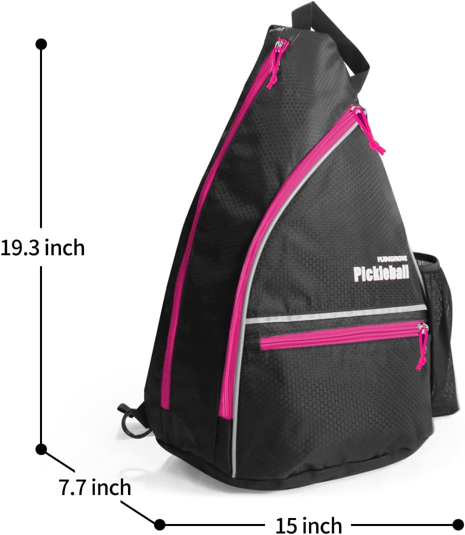 Mangrove Pickleball Bag with Fence Hook/Large Capacity/Safety Pocket | 600D Water-Resistant Pickleball Backpack, Reversible Air-mesh Sling Strap, Quick-Access Carry, Padded Back, For Court & Daily - Image 2