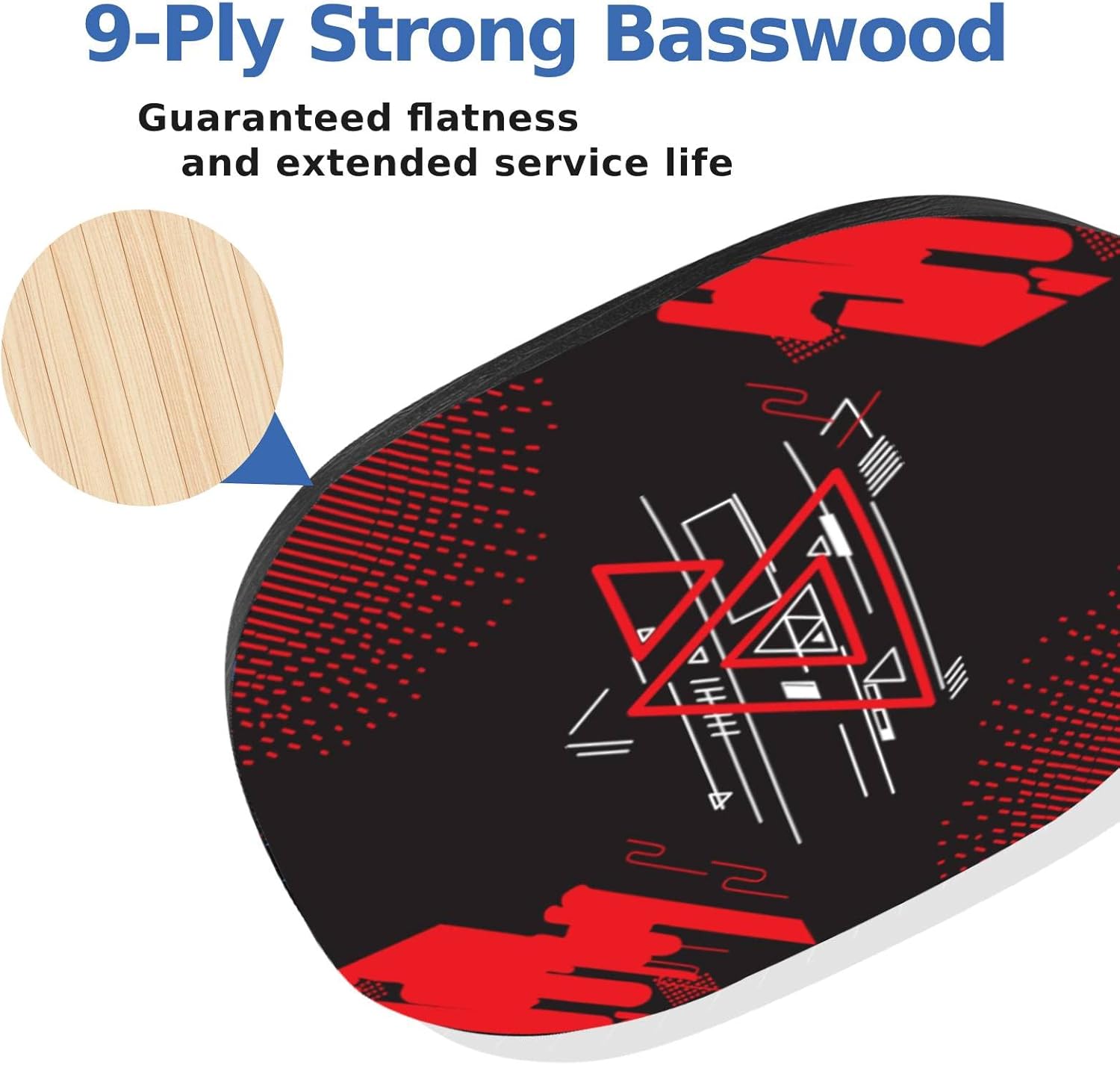 Pickleball Set with 4 Premium Wood Paddles, Cushion Comfort Grip, 4 Cooling Towels, 4 Pickleball Balls & Carry Bag, Pickle Ball Paddle for Men Women - Image 2
