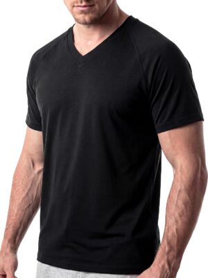 Relaxed Fit V-Neck Shirts for Men C...