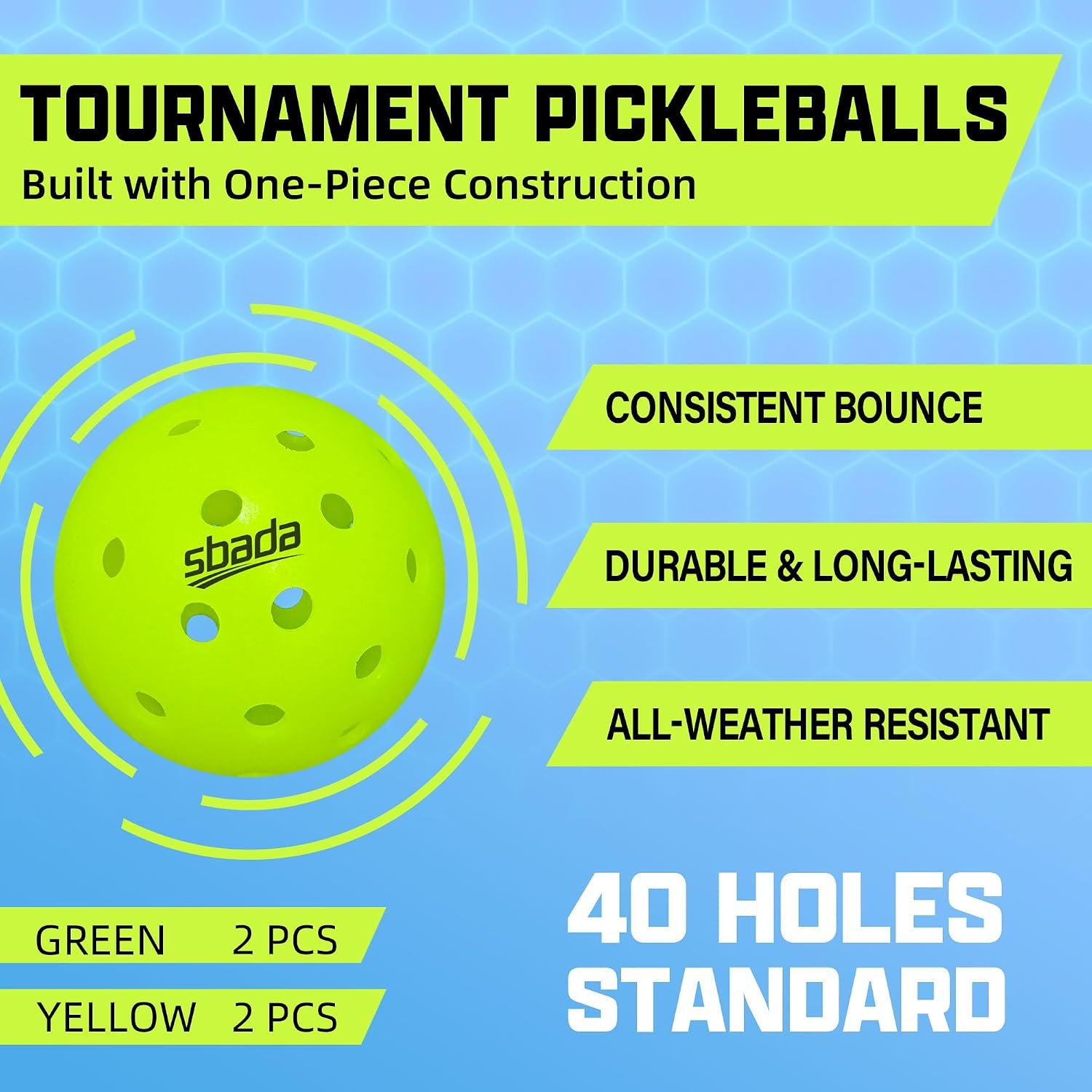 Pickleball Paddles Set of 2 - Graphite Carbon Fiber Pickleball Set with 16mm, Lightweight T700 Pickle Ball Rackets 2 Pack with 4 Outdoor Balls and 1 Bag - Image 7
