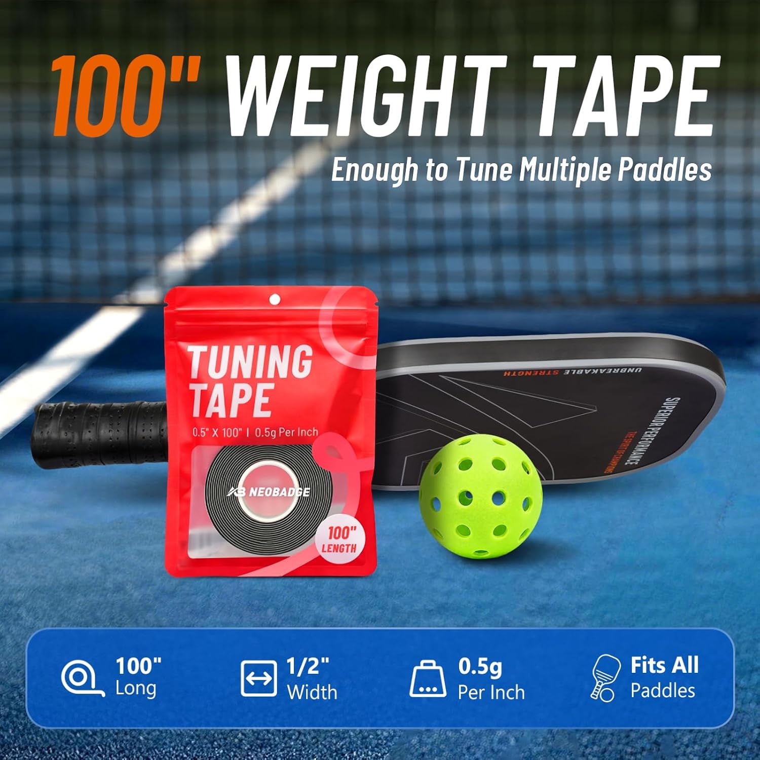 Pickleball Paddle Weights – Lead-Free Alternative to Lead Tape | Tungsten Weights Alternative, Precise Weighting for Customizable Paddle Balance & Control - Image 3