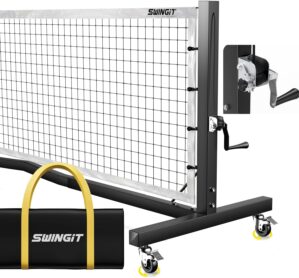 Pro Pickleball Net with Wheels, Han...