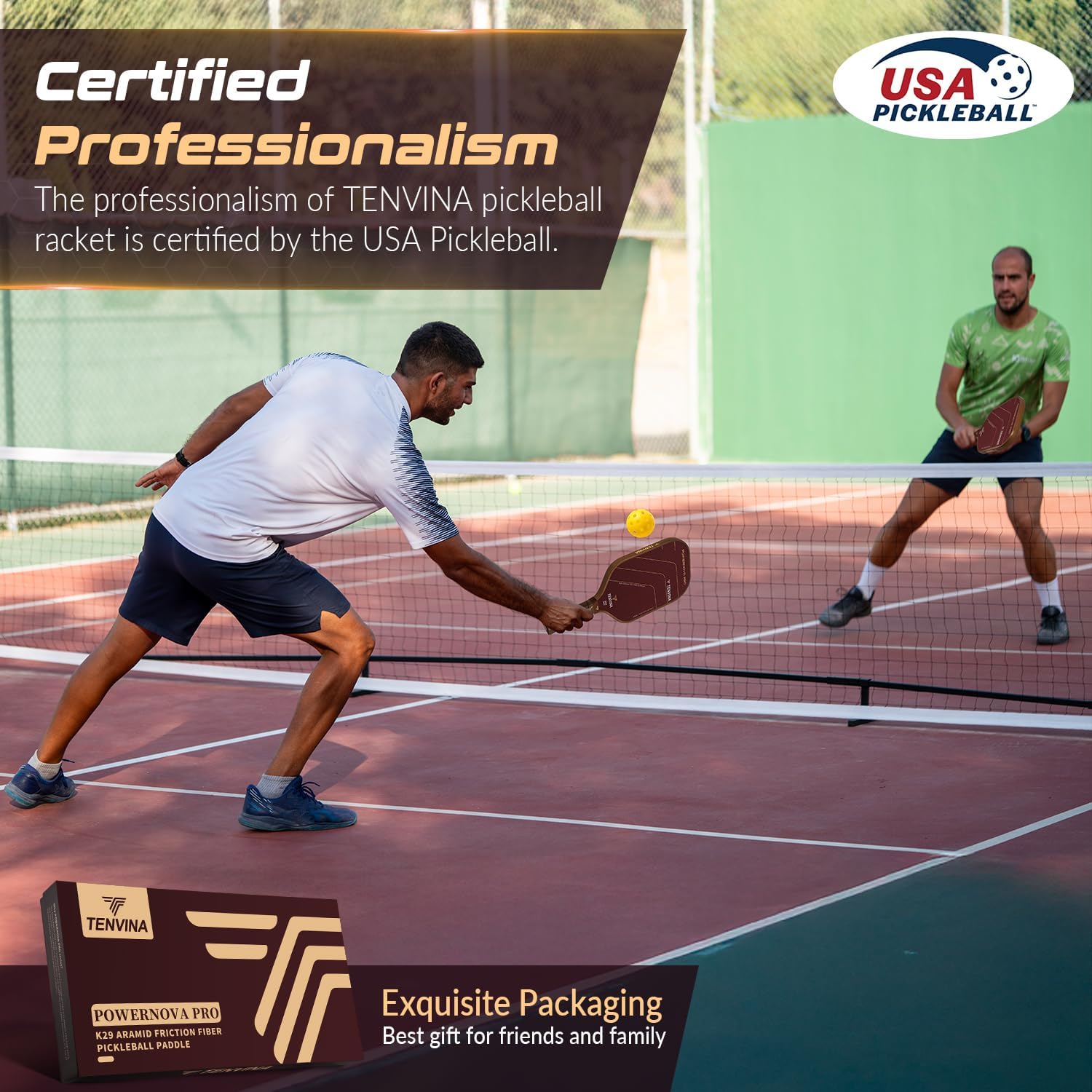 TENVINA Pickleball Paddles, Thermoformed T700SC Carbon Fiber Pickleball Paddle, Pickle Ball Paddle USAPA Approved for Larger Power and Sweet Spot - Image 7