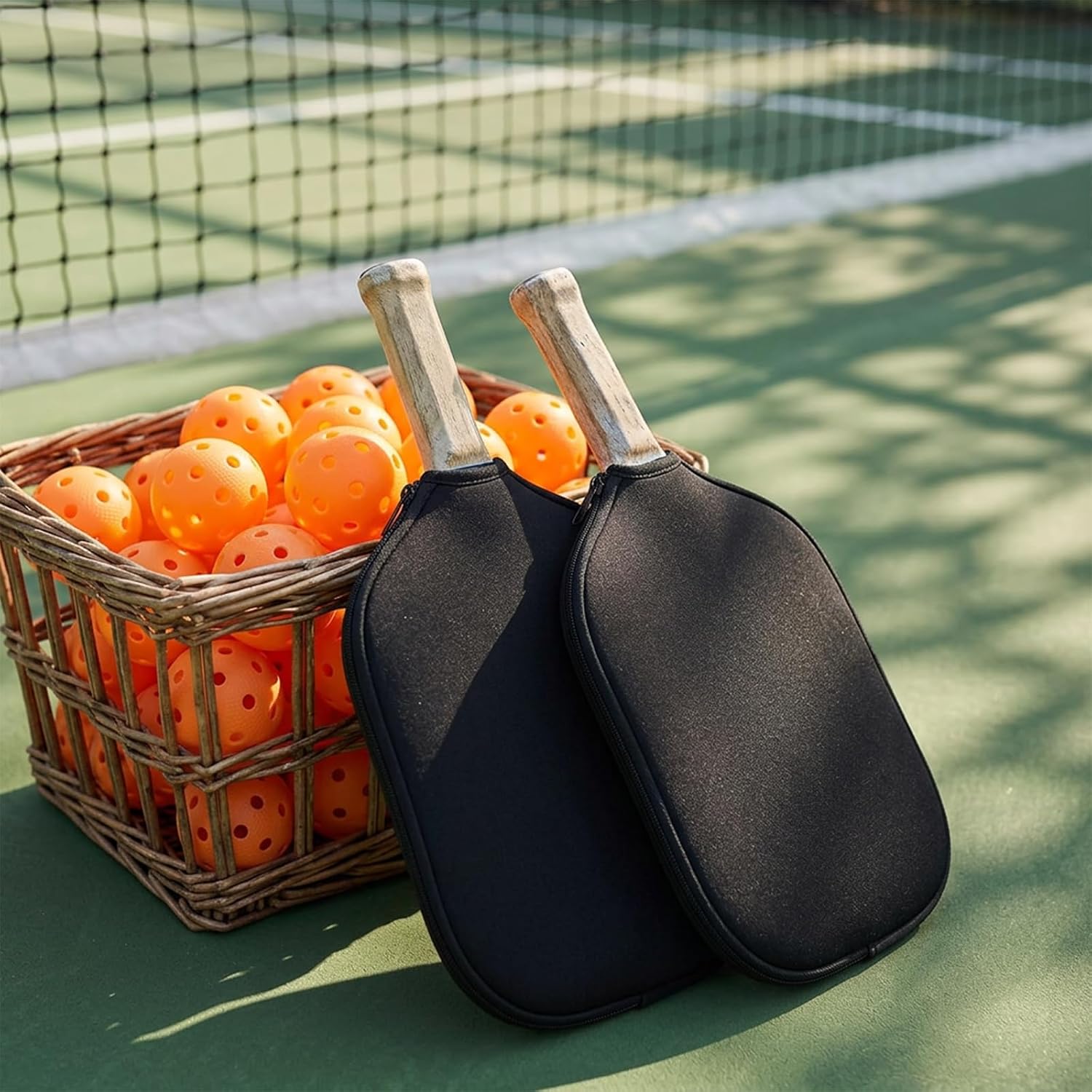 Pickleball Paddle Cover, Universal 8.66 X 12 Inch Racket Sleeve, Zippered Racket Sleeve Storage Bag, Compatible with USAPA Standard Pickleball Racquets - Image 5