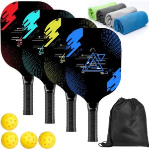 Pickleball Set with 4 Premium Wood ...