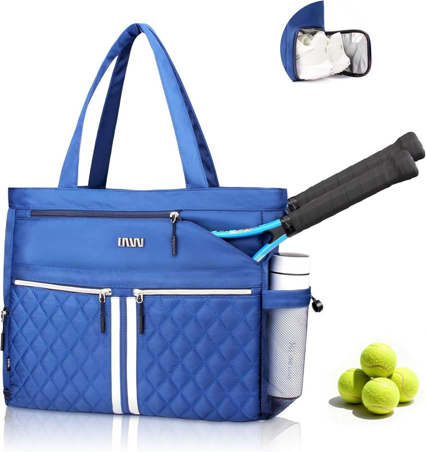 Tennis Bags for Women, Tennis Bag Holds 2 Rackets, Gym Bags with Ventilated Shoe Compartment, Suitable for Pickleball Tennis Badminton