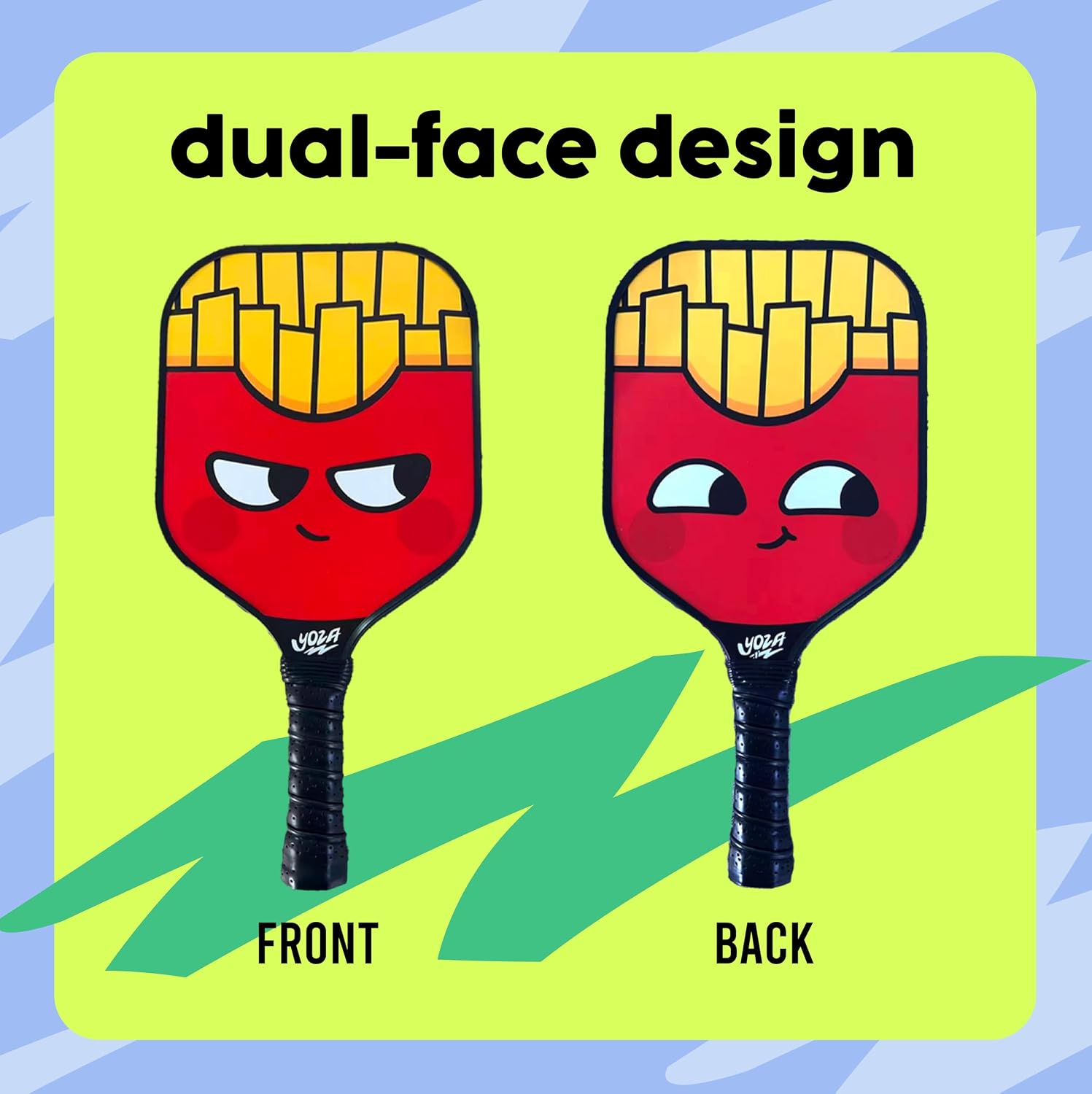 Kids Pickleball Paddle Set of 2 - Includes 2 Pickleball Paddles with 2 Balls, Lightweight, Fiberglass, Better Control, Beginner Racket, Perfect Pickleball Gift for Children Ages 4-12, Yoza - Image 4