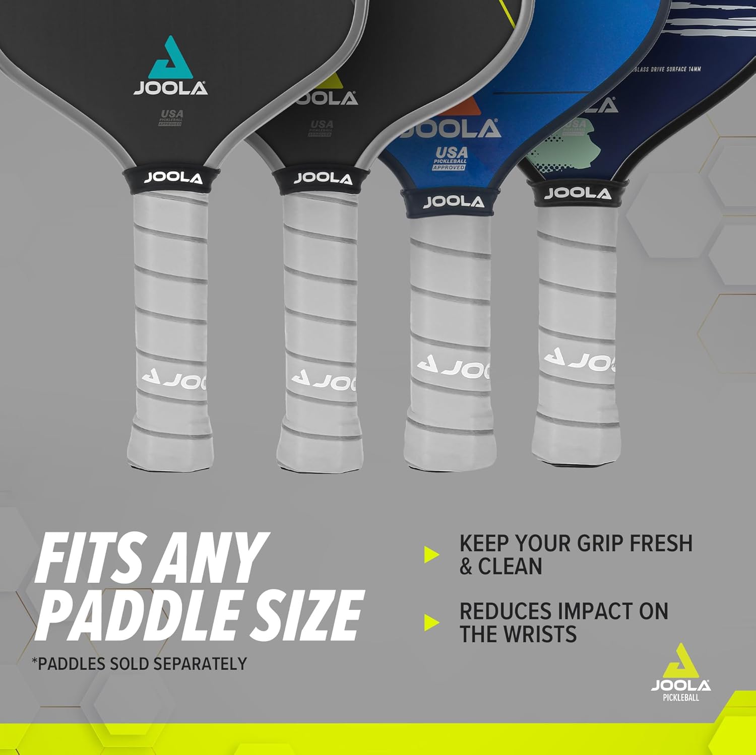 JOOLA Pickleball Paddle Replacement Grip Tape - Wrap for Pickleball Paddle - Moisture Wicking Surface & Comfort - Handle Wrap for Use with Small Grip & Overgrip - Image 3