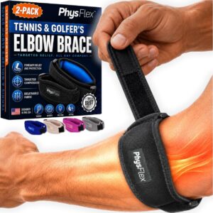 PhysFlex 2-Pack Elbow Brace for Men...