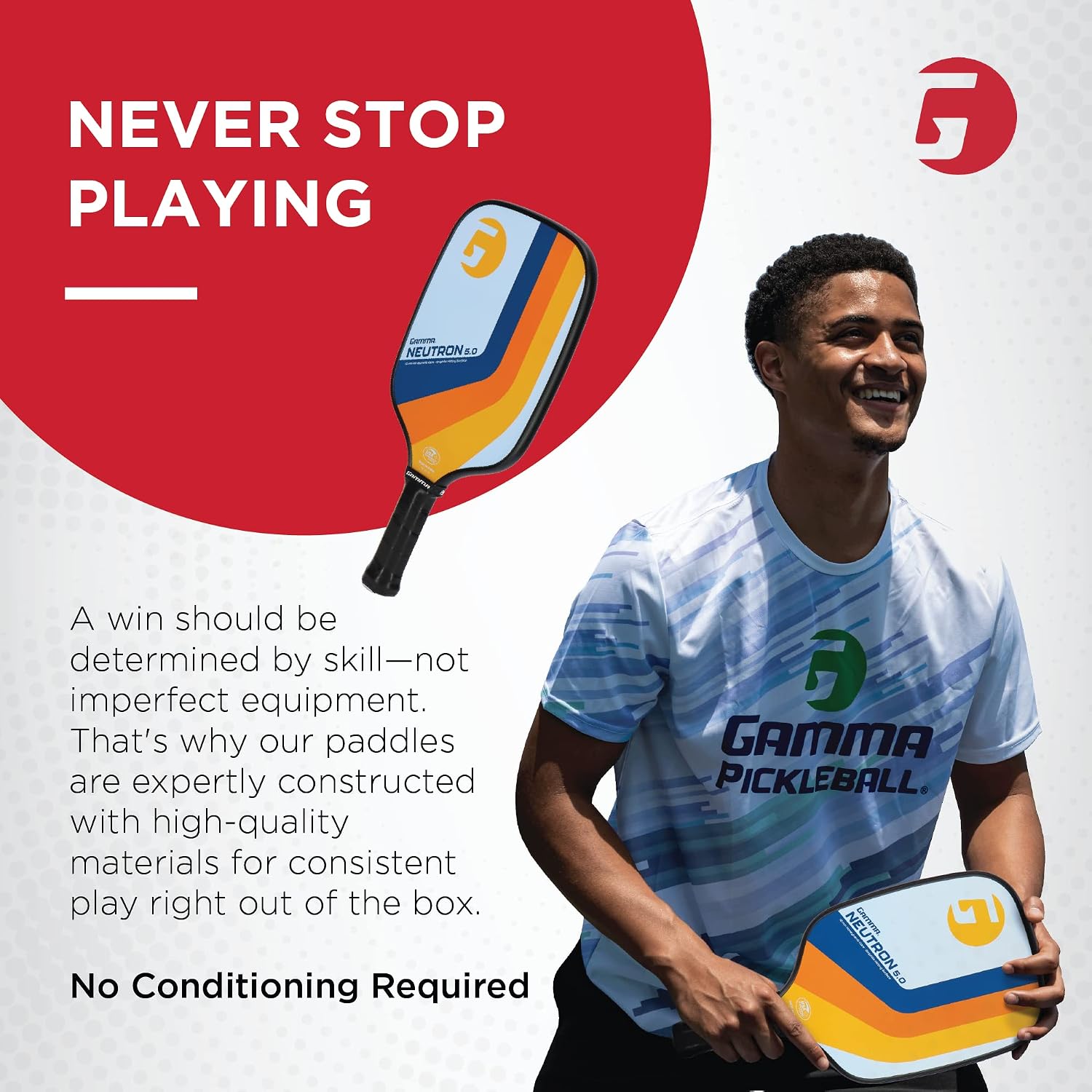 GAMMA Pickleball Paddles, Quantum Series, Micron 5.0, Neutron 5.0, Voltage 5.0, Atomic 5.0, USAPA Approved, Graphite Pickleball Paddle, Polypropylene Core, Honeycomb Grip, Great Feel, More Control - Image 9