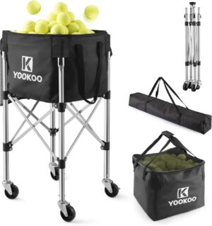 YooKoo Sturdy Tennis Ball Hopper Ho...