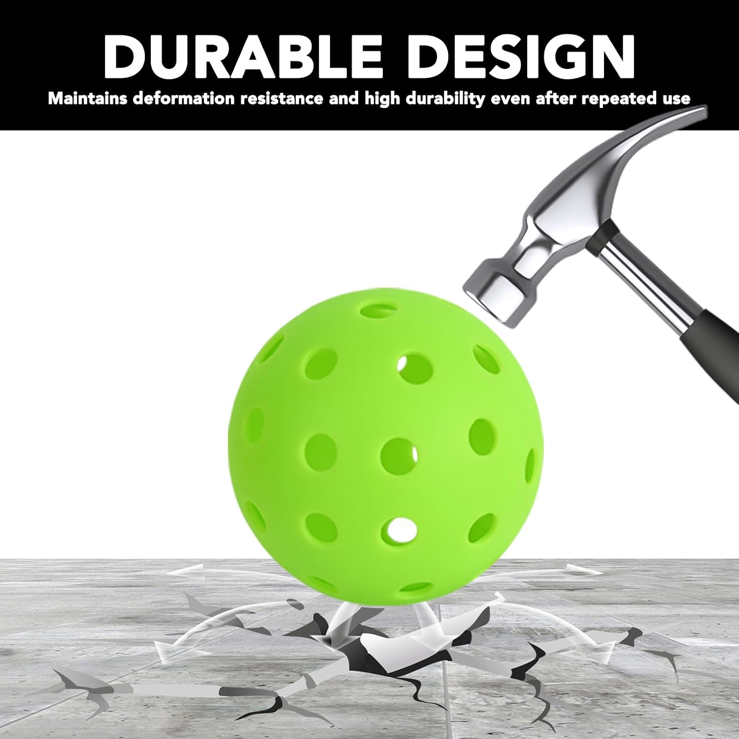 PICKLETECH Pickleball Balls 20Pack|40Pack, 40 Holes USAPA Approved Pickleball Balls with Mesh Bag, Perfectly Balanced, High Bounce True Flight, Outdoor Pickleball Balls for Tournament Play - Image 3