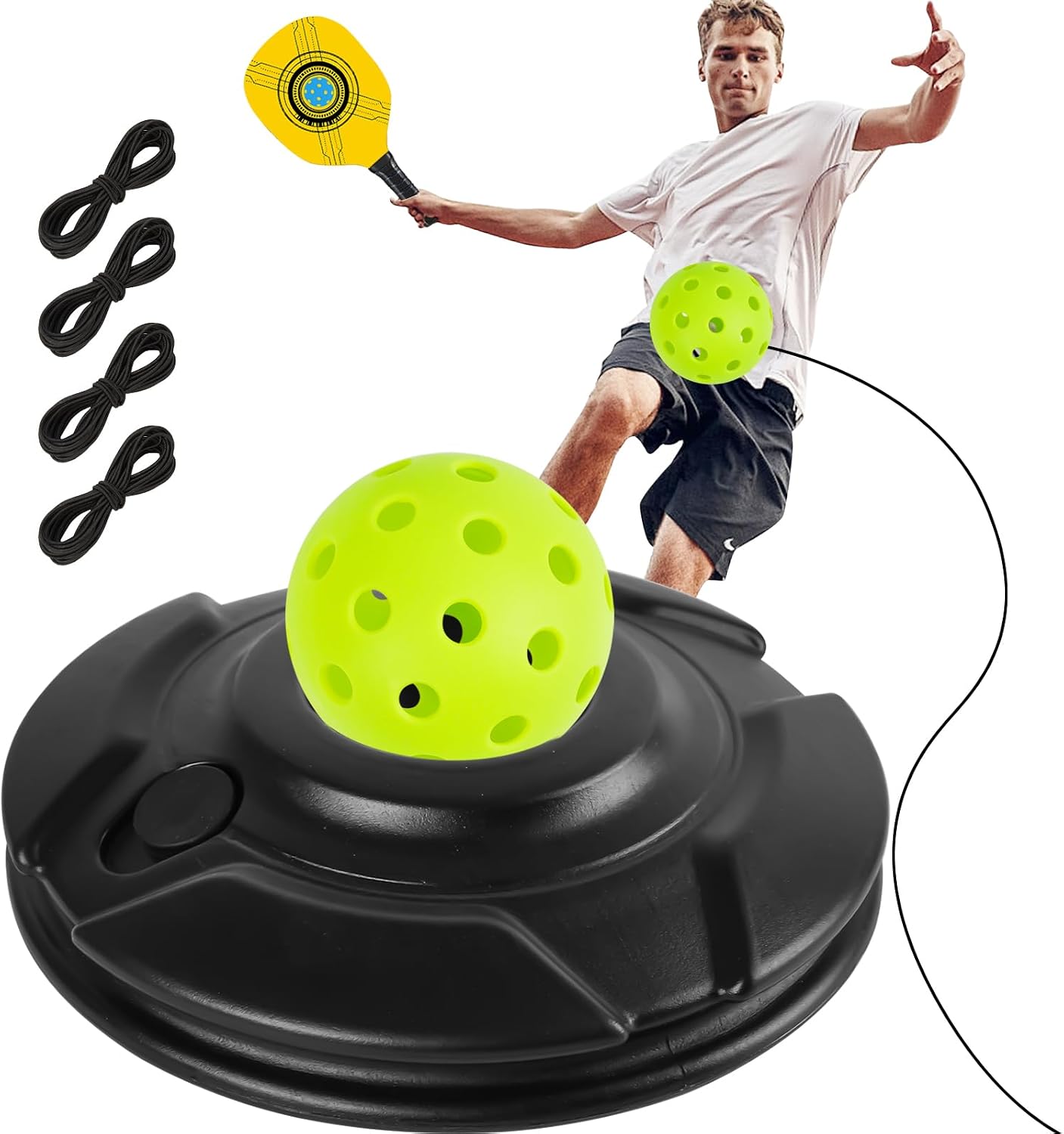 Match Buddy Pickleball Trainer with String Sportastic Pickleball Practice Rebounder Accessories Training Aids and Equipment Indoor Hitting Trainer Machine Outdoor