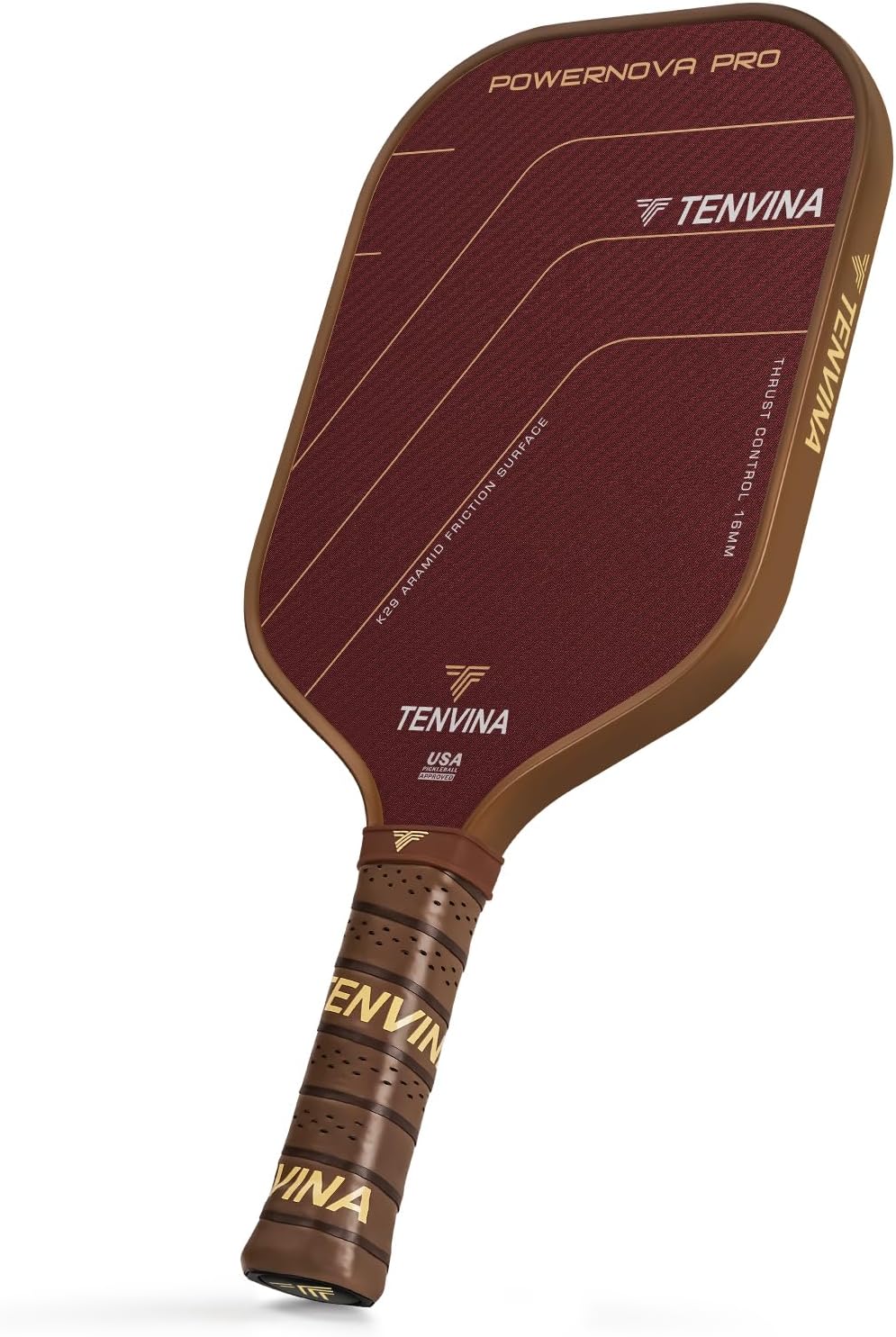 TENVINA Pickleball Paddles, Thermoformed T700SC Carbon Fiber Pickleball Paddle, Pickle Ball Paddle USAPA Approved for Larger Power and Sweet Spot