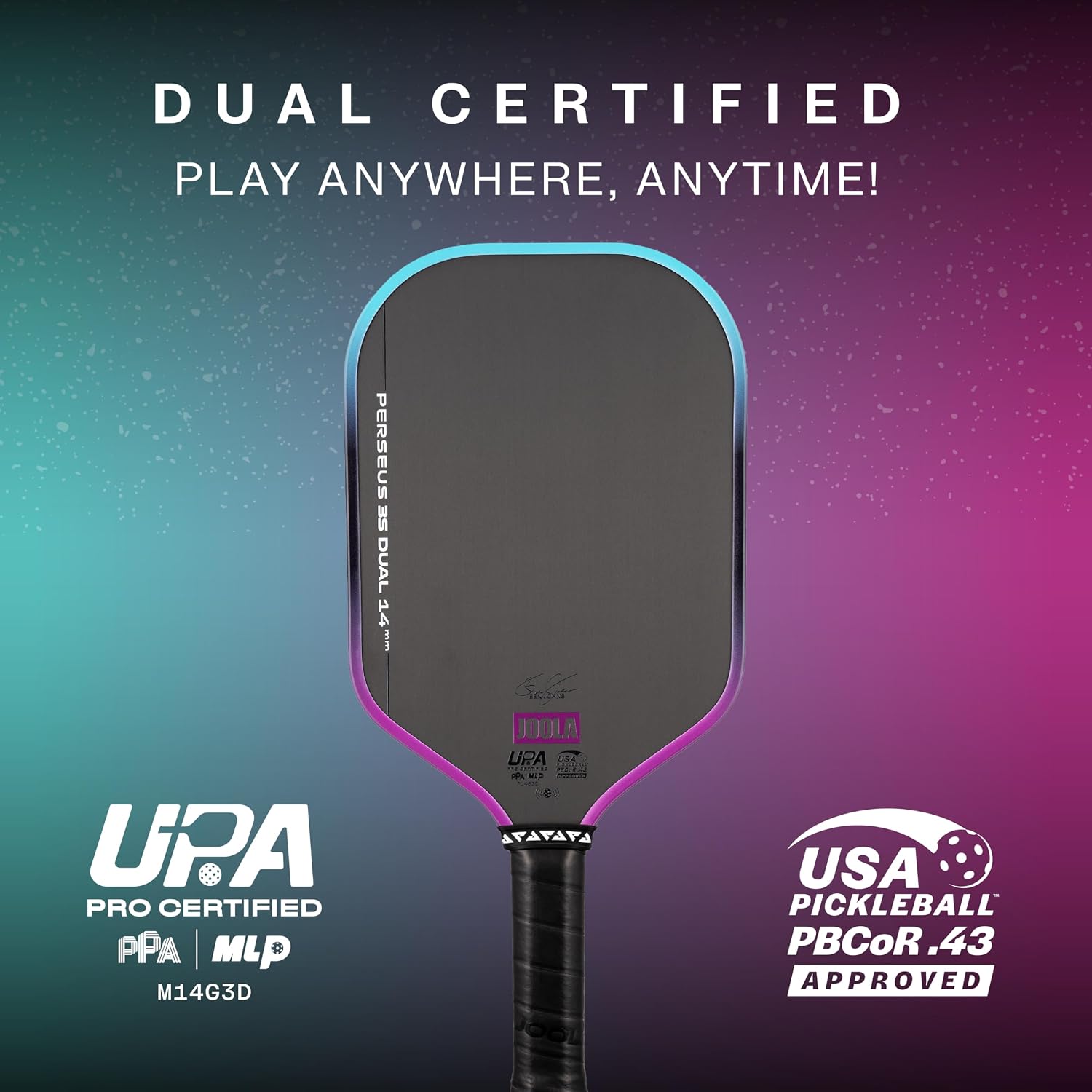 JOOLA 3S Pickleball Paddles – Raw Carbon Fiber Surface – Ben Johns Perseus, Hyperion, Scorpeus & Magnus Shapes – Elongated, Wide Body & Aero Curve Designs – 14mm/16mm Paddles – UPA-A Certified - Image 5
