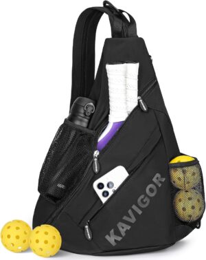 KAVIGOR Pickleball Sling Bag, Conve...