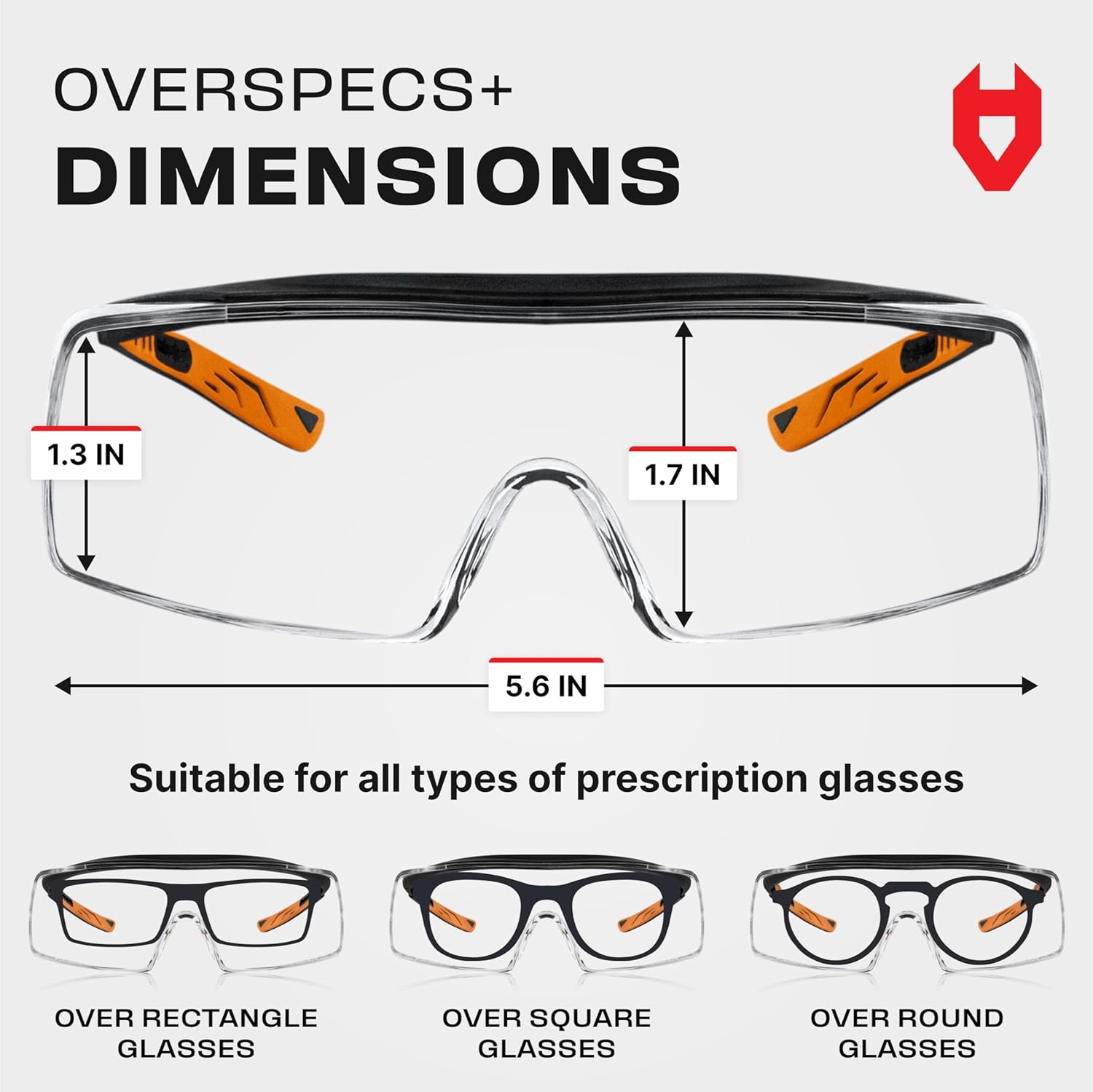 NoCry Safety Glasses Over Eyeglasses for Men and Women with Anti Scratch Lenses and Integrated Side Shields — Adjustable Temples with Anti-Slip Tips — 100% UV Protective Eyewear — ANSI Z87 Certified - Image 7