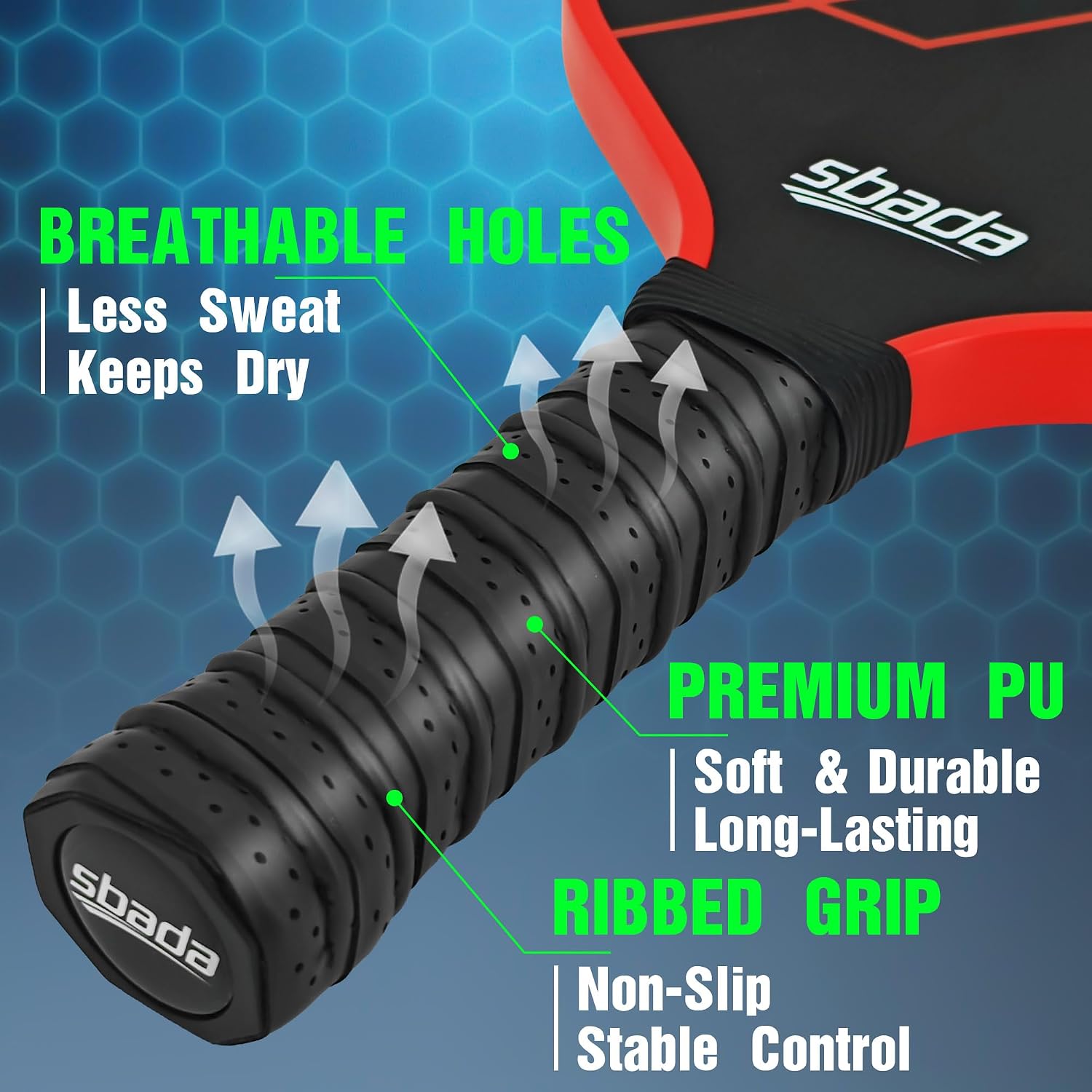 Pickleball Paddles Set of 2 - Graphite Carbon Fiber Pickleball Set with 16mm, Lightweight T700 Pickle Ball Rackets 2 Pack with 4 Outdoor Balls and 1 Bag - Image 5