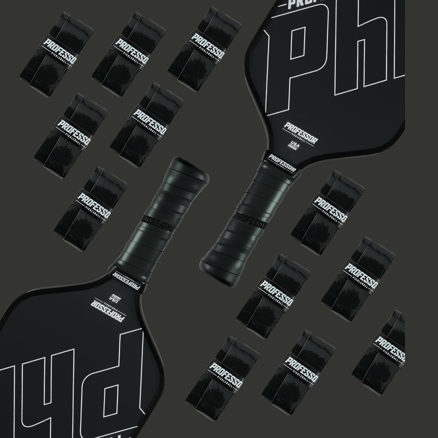Professor P-Tac Pickleball Paddle Overgrip – Max Tacky, Moisture-Wicking Grip Tape for Pickleball Paddles in 6 & 12 Packs, Anti-Slip & Durable Overgrip for Control & Enhanced Performance - Image 2