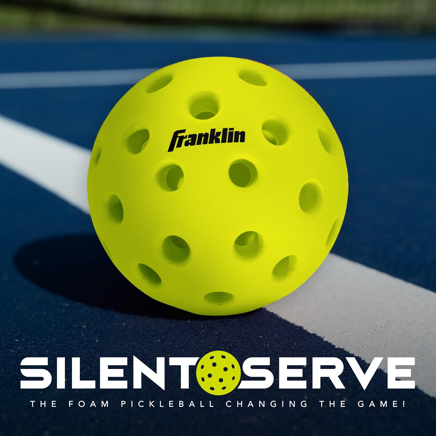 Franklin Sports Silent Serve Foam Pickleballs - Quiet Soft Pickleballs for Noise Reduction - Indoor + Outdoor Official Size Balls - Great for Practice + Training - 3 Pack - Optic Yellow - Image 6