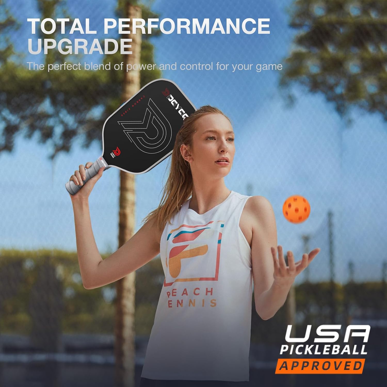 DGYGQ Pickleball Paddles with Polypropylene Honeycomb Core, T700SC Power Carbon Fiber Pickleball Paddle, Increased Power for Ultimate Spin & Consistency - Image 5