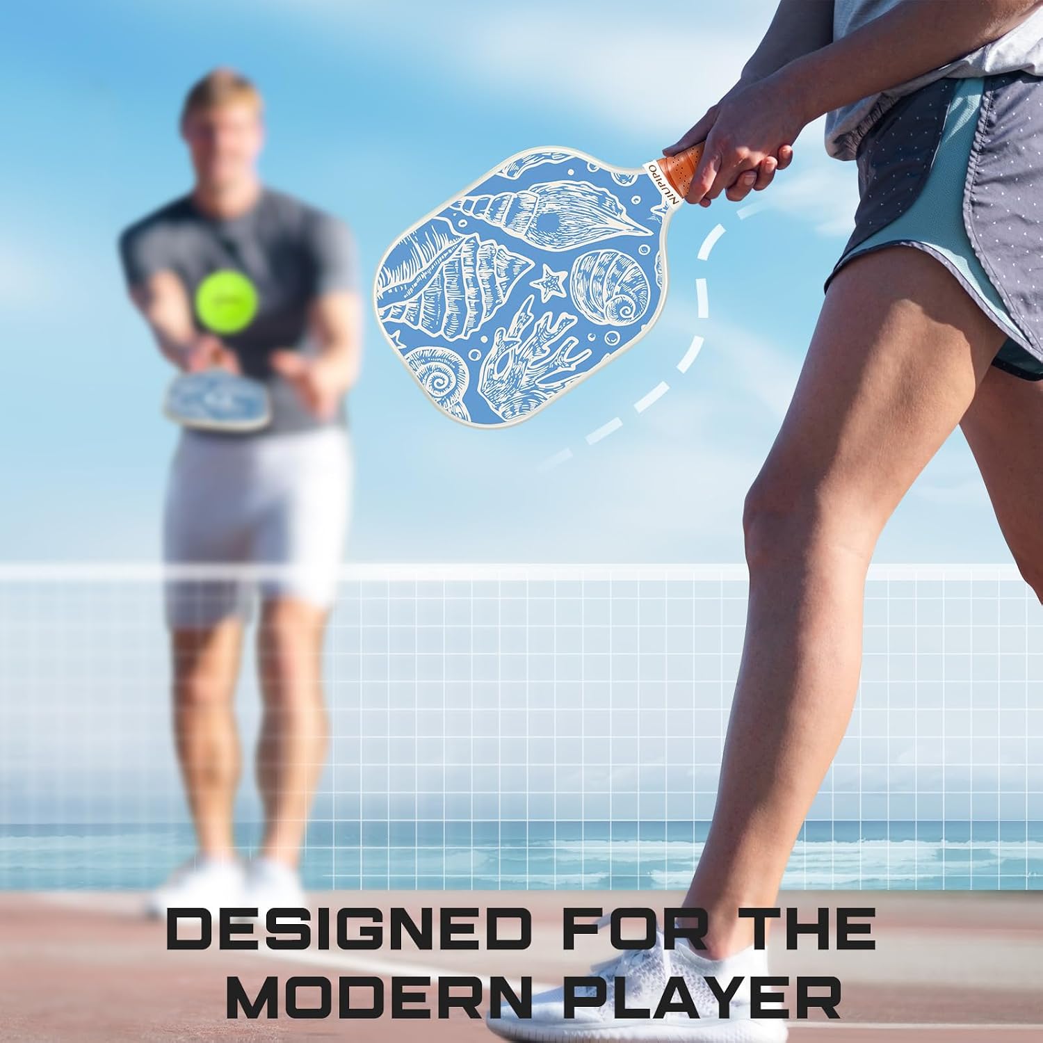 niupipo Pickleball Paddles Set of 2/4/1, USAPA Approved Carbon Fiber & Fiberglass Hybrid, Easy Power, Polypropylene Honeycomb Core, Cushioned 4.72" Grip, Bag/Cover, Pickleball Paddle Set for Men Women - Image 4