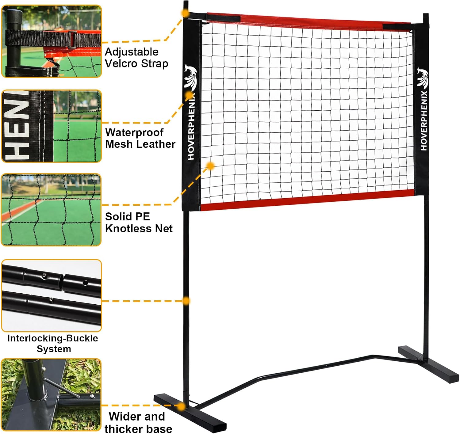 Small Pickleball Net Set - 4FT/10FT Dink Rebounder Net with Paddle Set of 2 | Adjustable Height Pole System, All-Weather Sturdy Steel Frame, Outdoor Pickleballs, Portable Carry Bag for Driveway, Backyard - Image 2