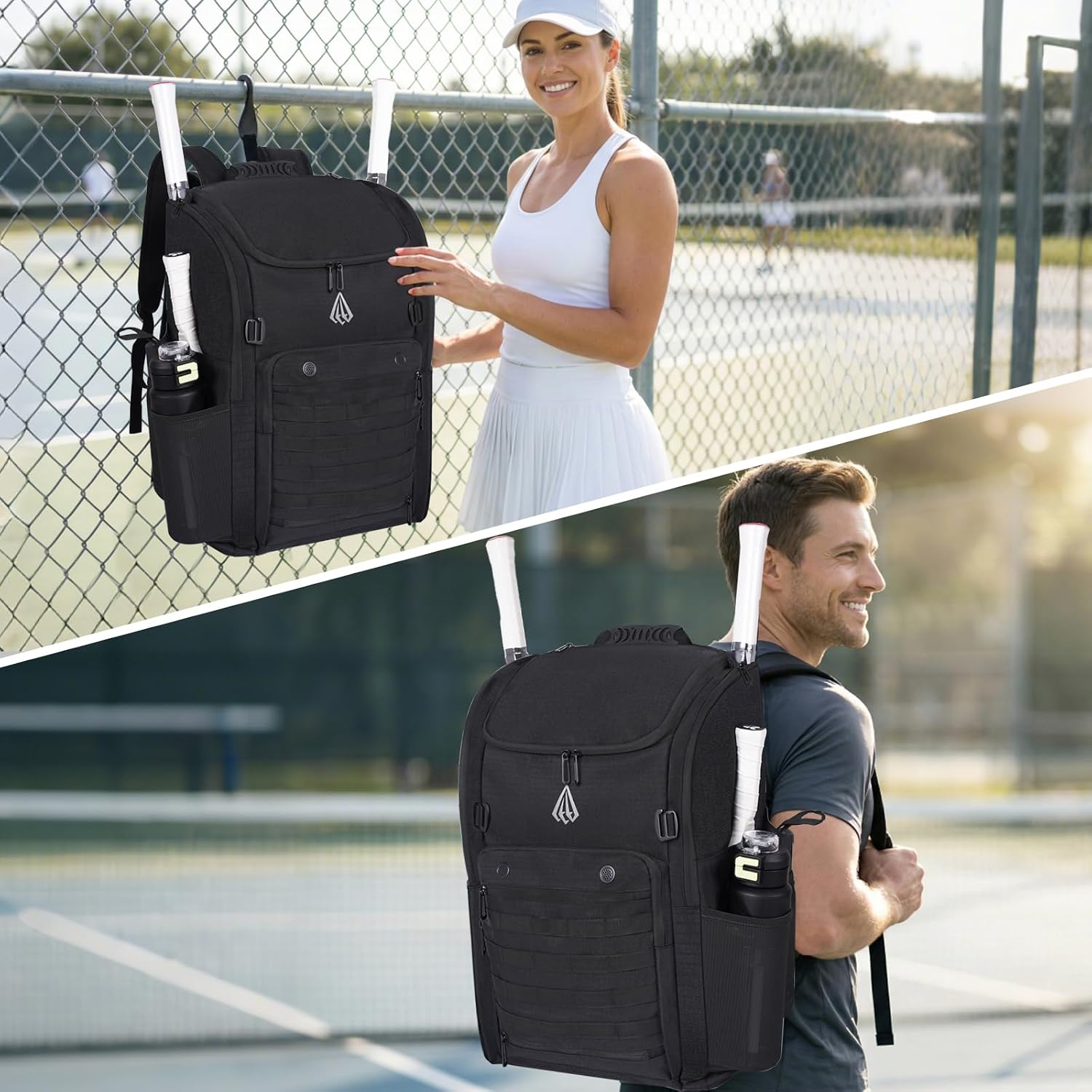 Extra Large Pickleball Bag with Paddle Protection,Fits 8+ Paddles,Ventilated Shoe Pocket,Wet/Dry Pocket (19 Pockets),Hidden Ball Net,Pro Pickleball Backpack Designed for Players and Family - Image 8