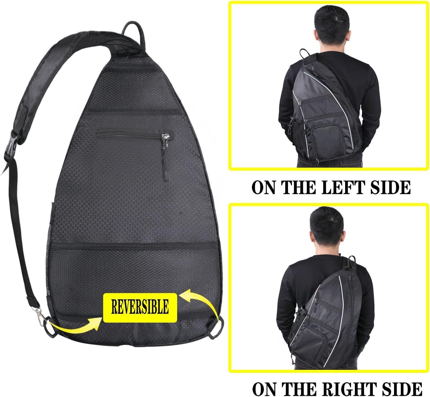 Pickleball Bag - Pickleball Bags for Women Men - Pickleball Backpack - Travel Pickleball Paddle Case, Pickle Ball Bag for Pickleball Paddle Tennis Racket, Protable Pickleball Sling Bag - Image 5