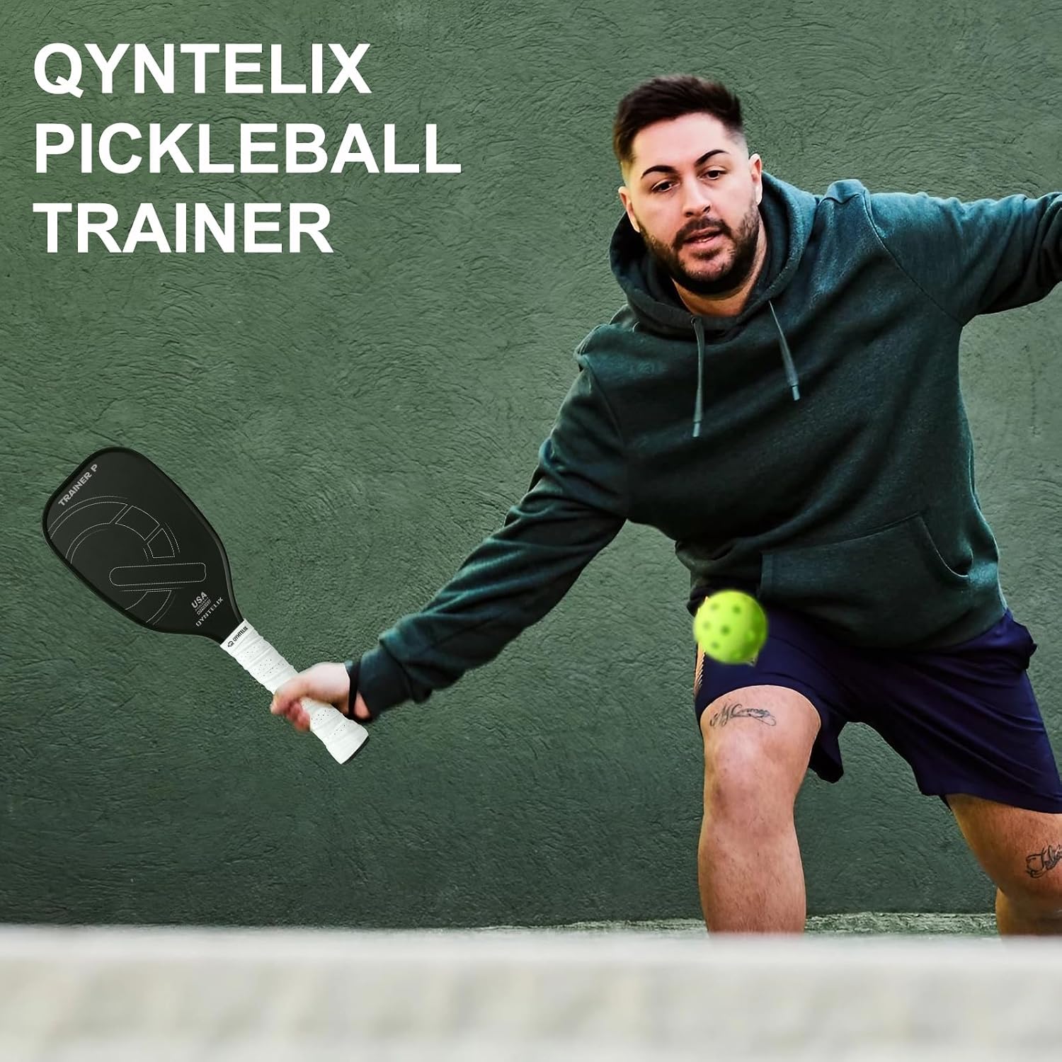 Pickleball Training Paddle -USAPA Approved Pickleball Trainer Practice Paddle,Carbon Fiber Particle Paint Frosted Surface, Extra Long Handle,16mm Core Sports Sweet Spot Training Racket - Image 6