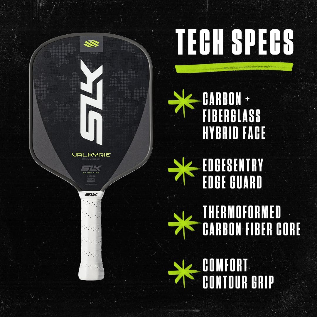 Selkirk Sport SLK Valkyrie Pickleball Paddles | Widebody Beginner Paddles | A beginner-friendly pickleball racket built for all-court control and easy-to-use performance, with Fiberflex Fiberglass - Image 6